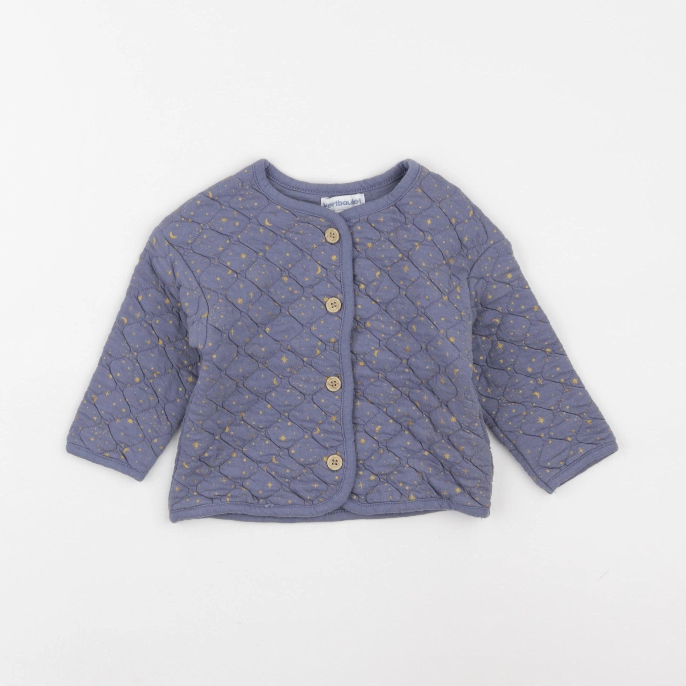 Vertbaudet - gilet bleu - 12 mois