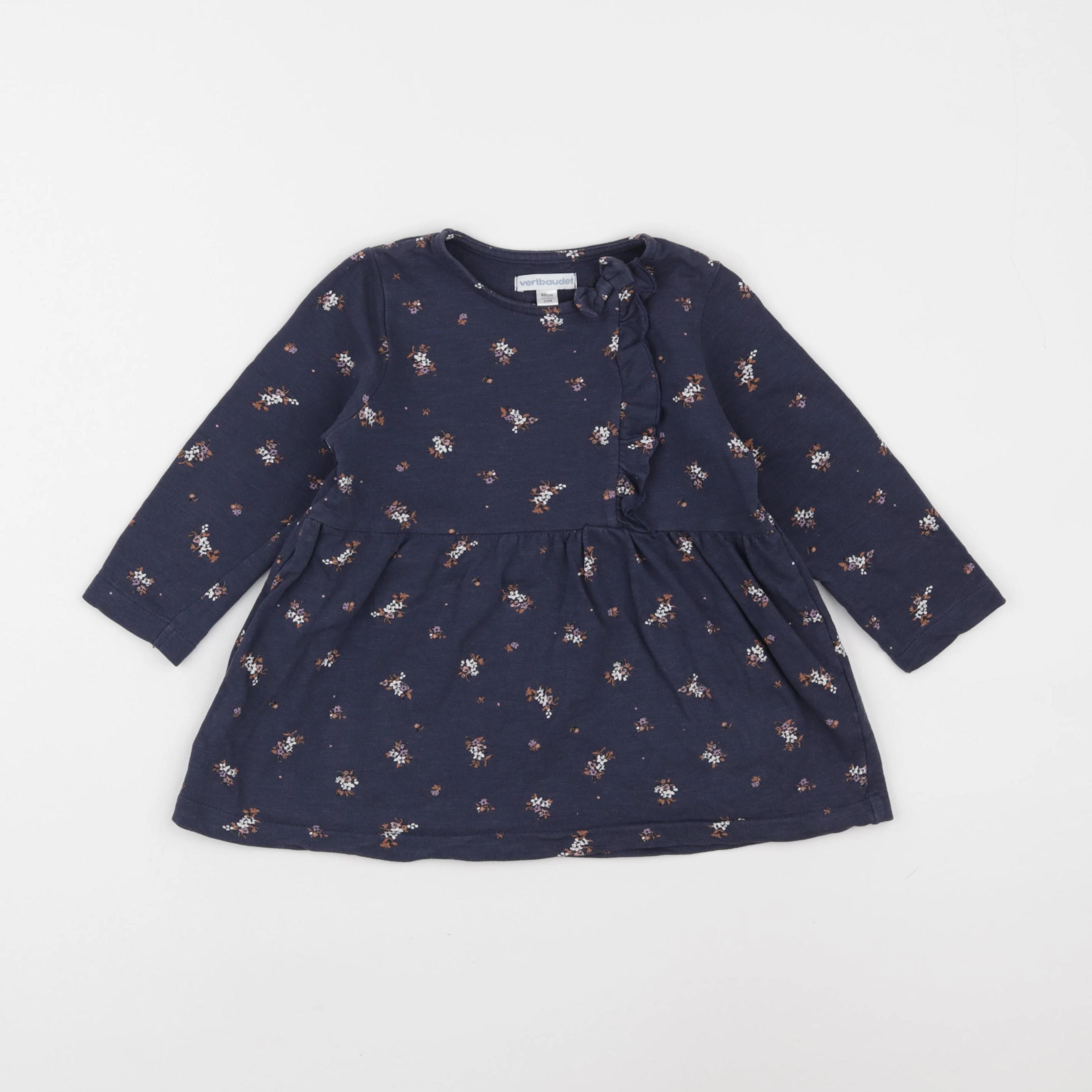 Vertbaudet - robe bleu - 24 mois
