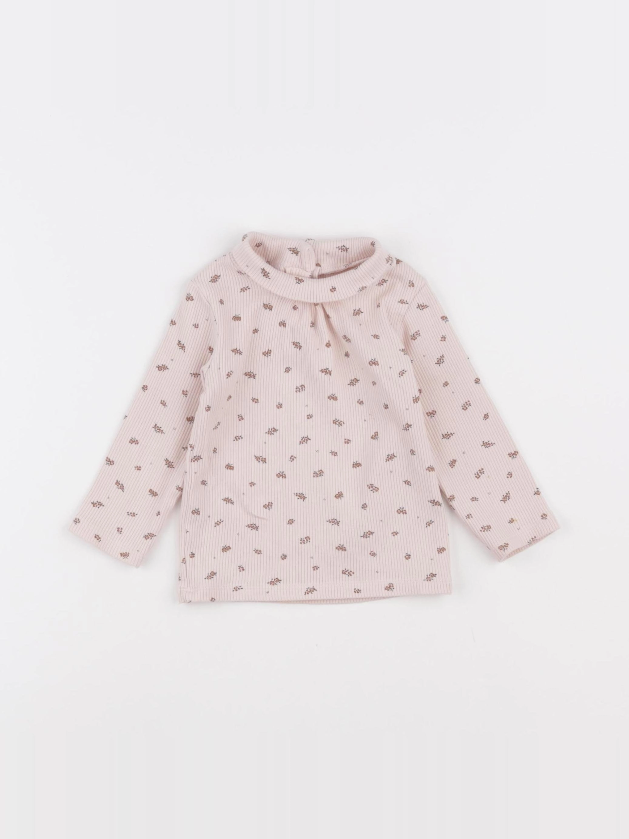 Vertbaudet - sous-pull rose - 12 mois