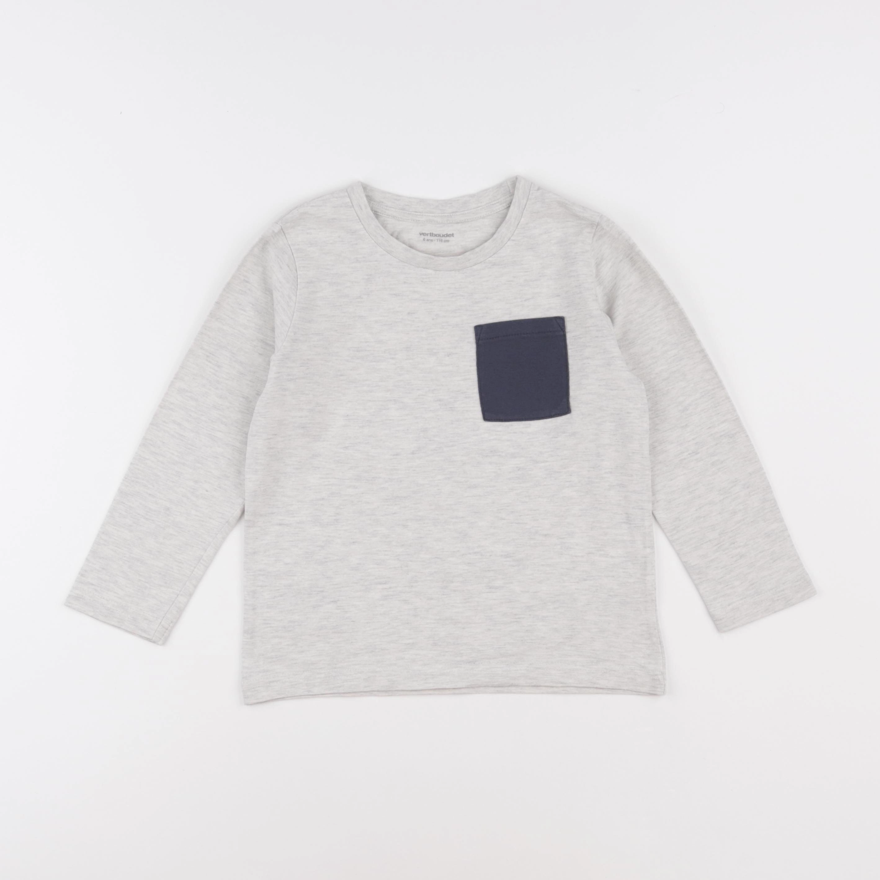 Vertbaudet - tee-shirt gris - 6 ans