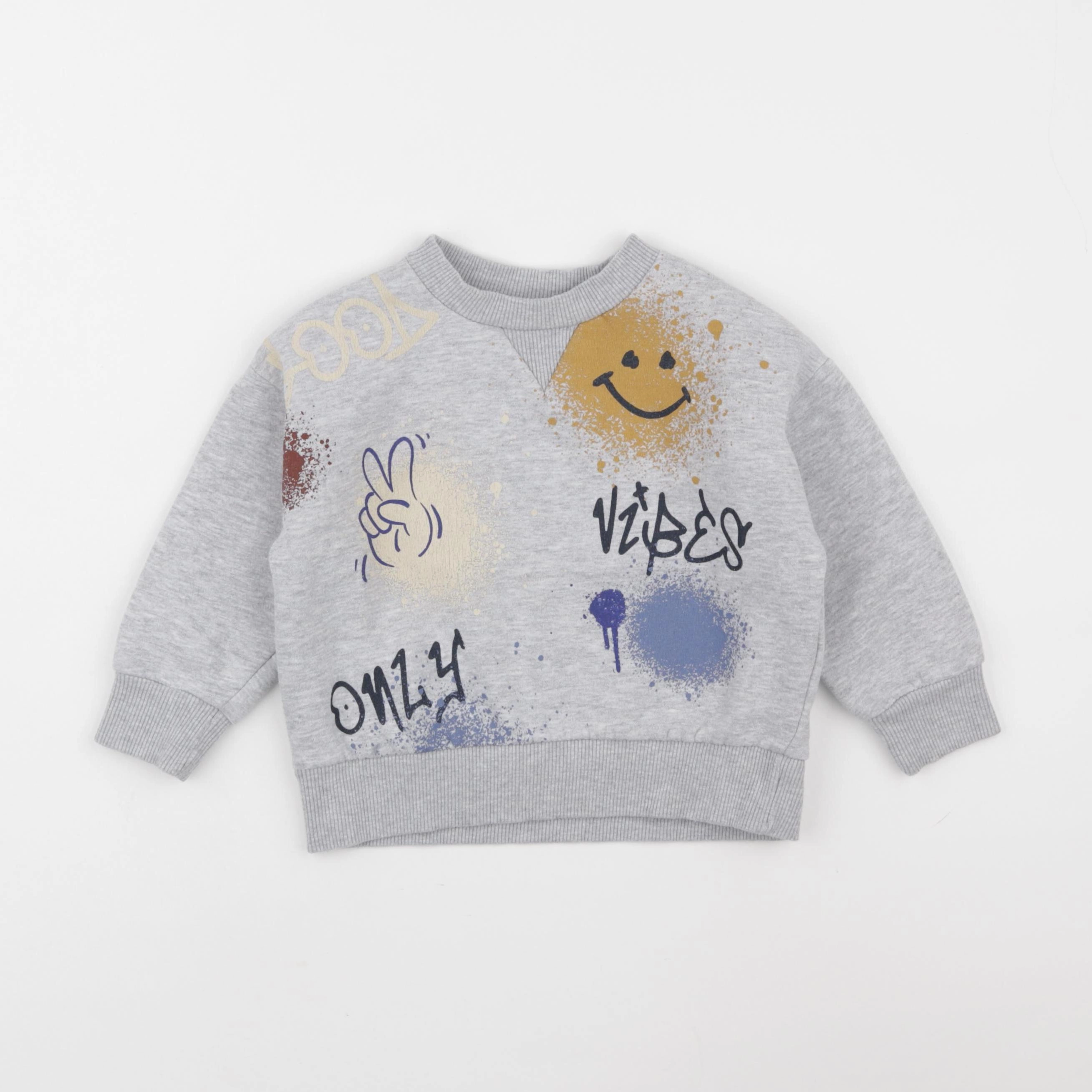 Vertbaudet - sweat gris - 3 ans