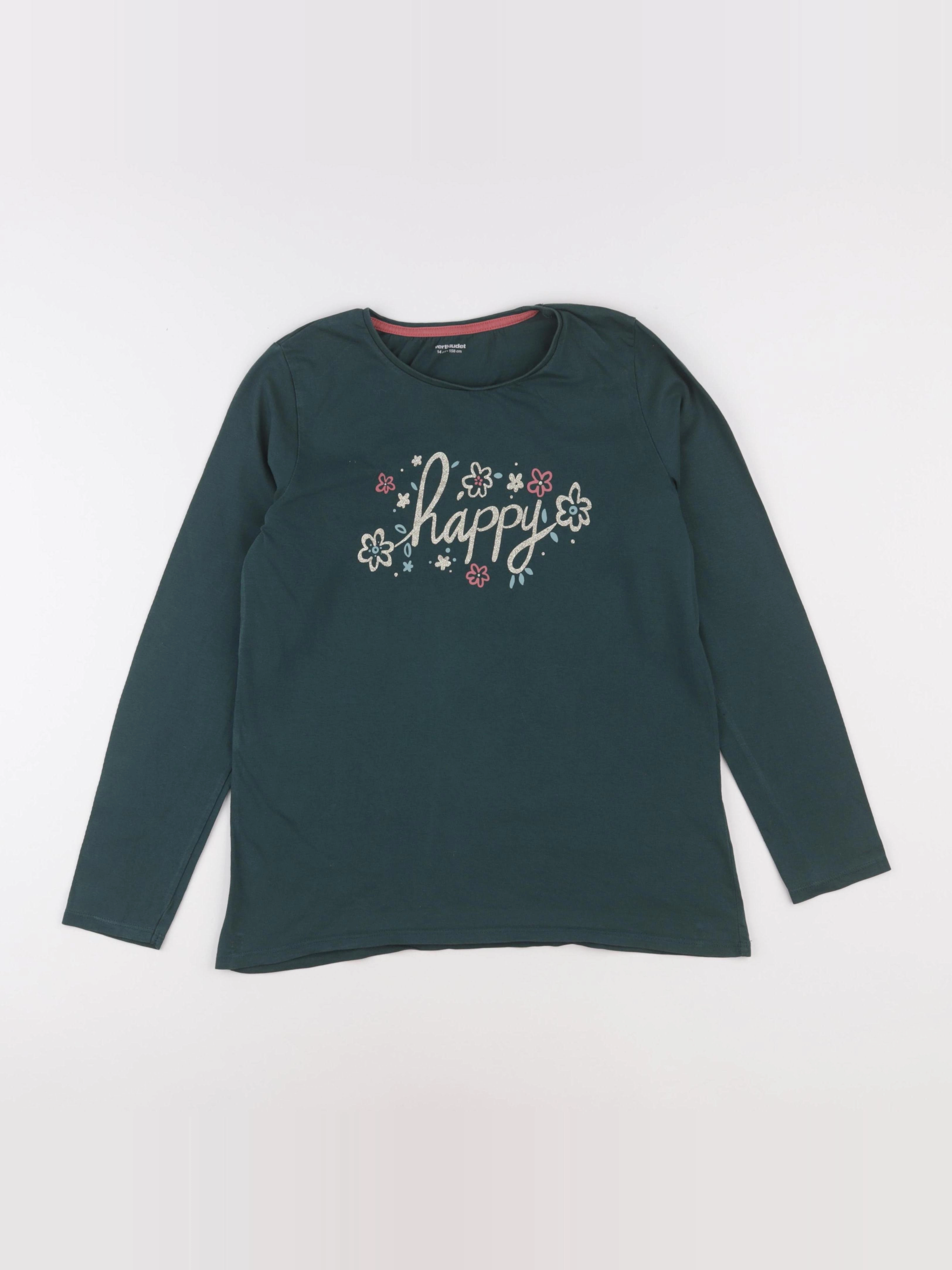 Vertbaudet - tee-shirt vert - 14 ans