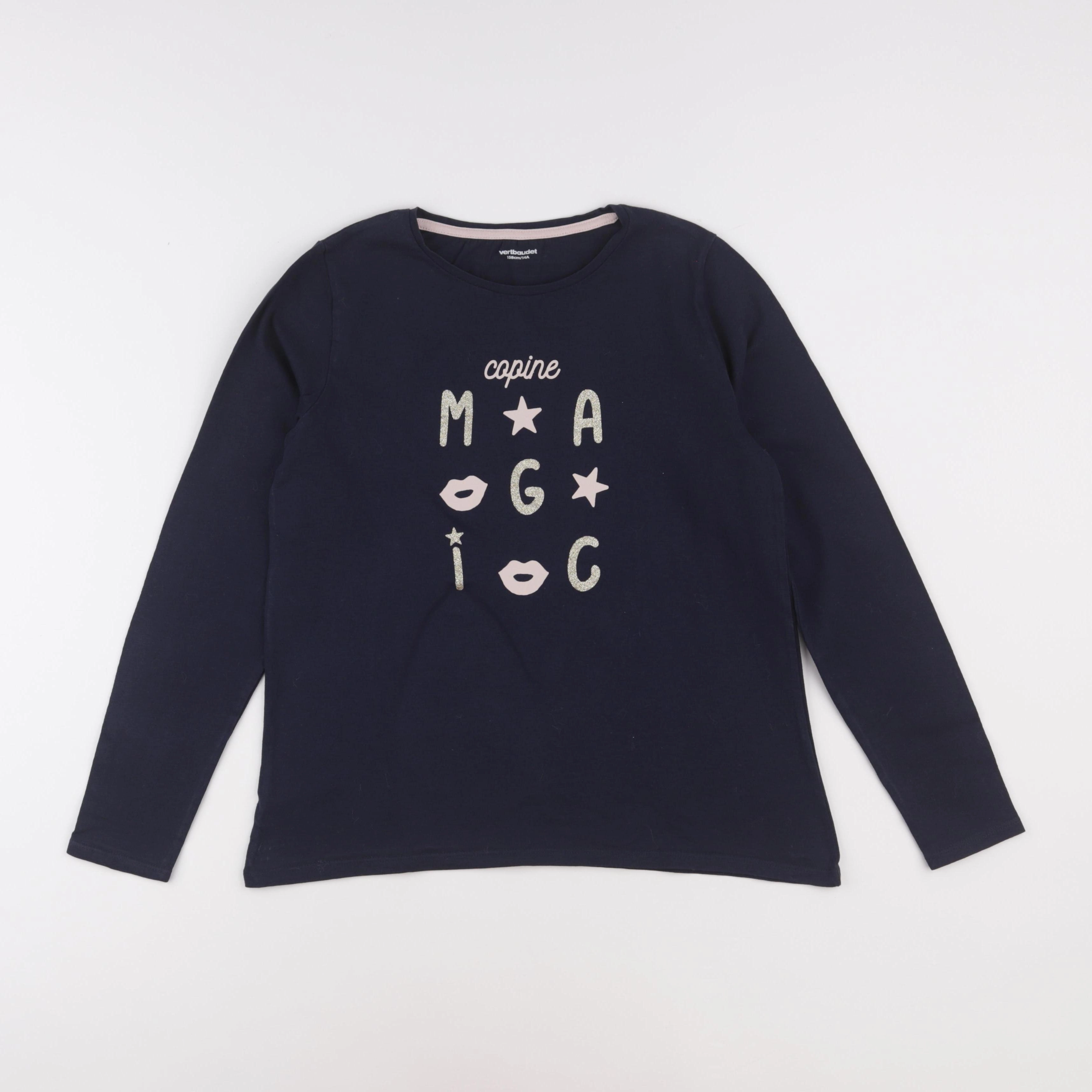 Vertbaudet - tee-shirt bleu - 14 ans