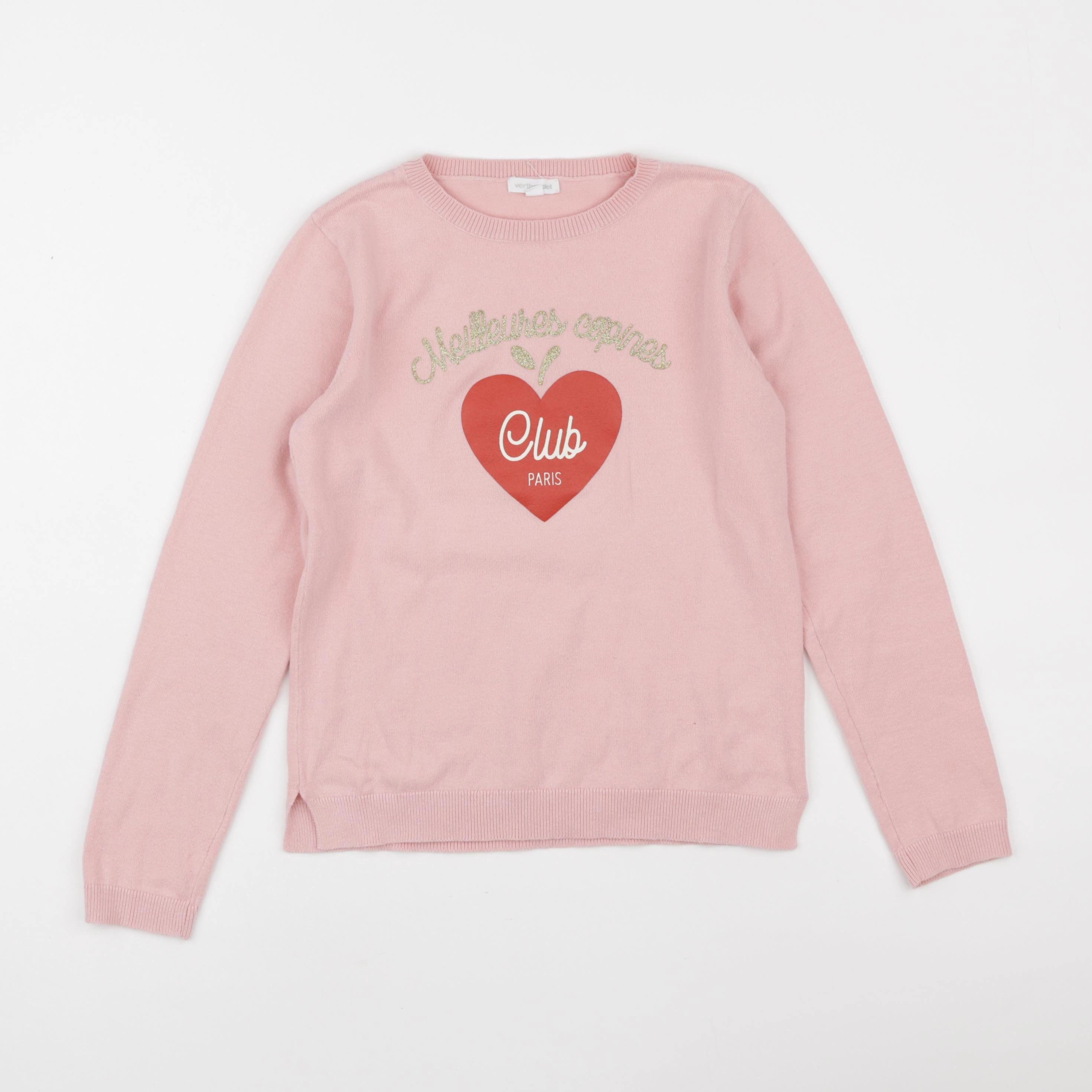 Vertbaudet - pull rose - 10 ans