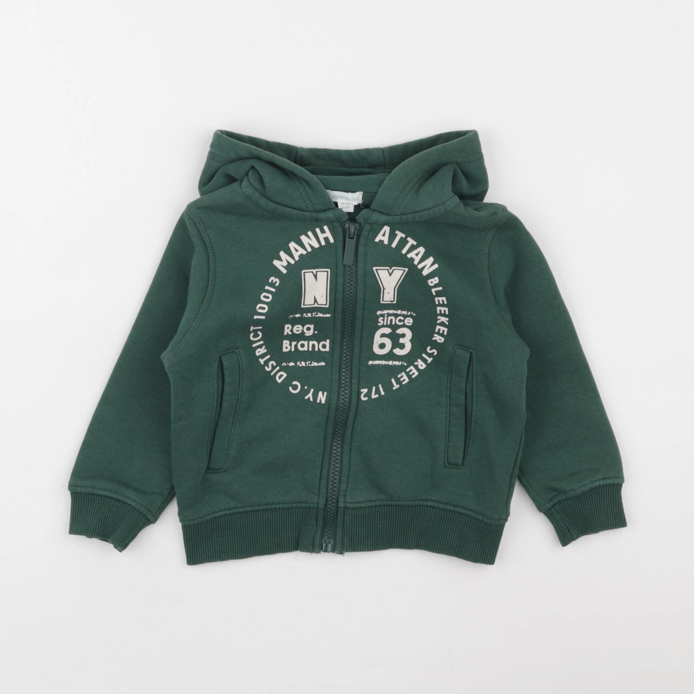 Vertbaudet - sweat vert - 3 ans