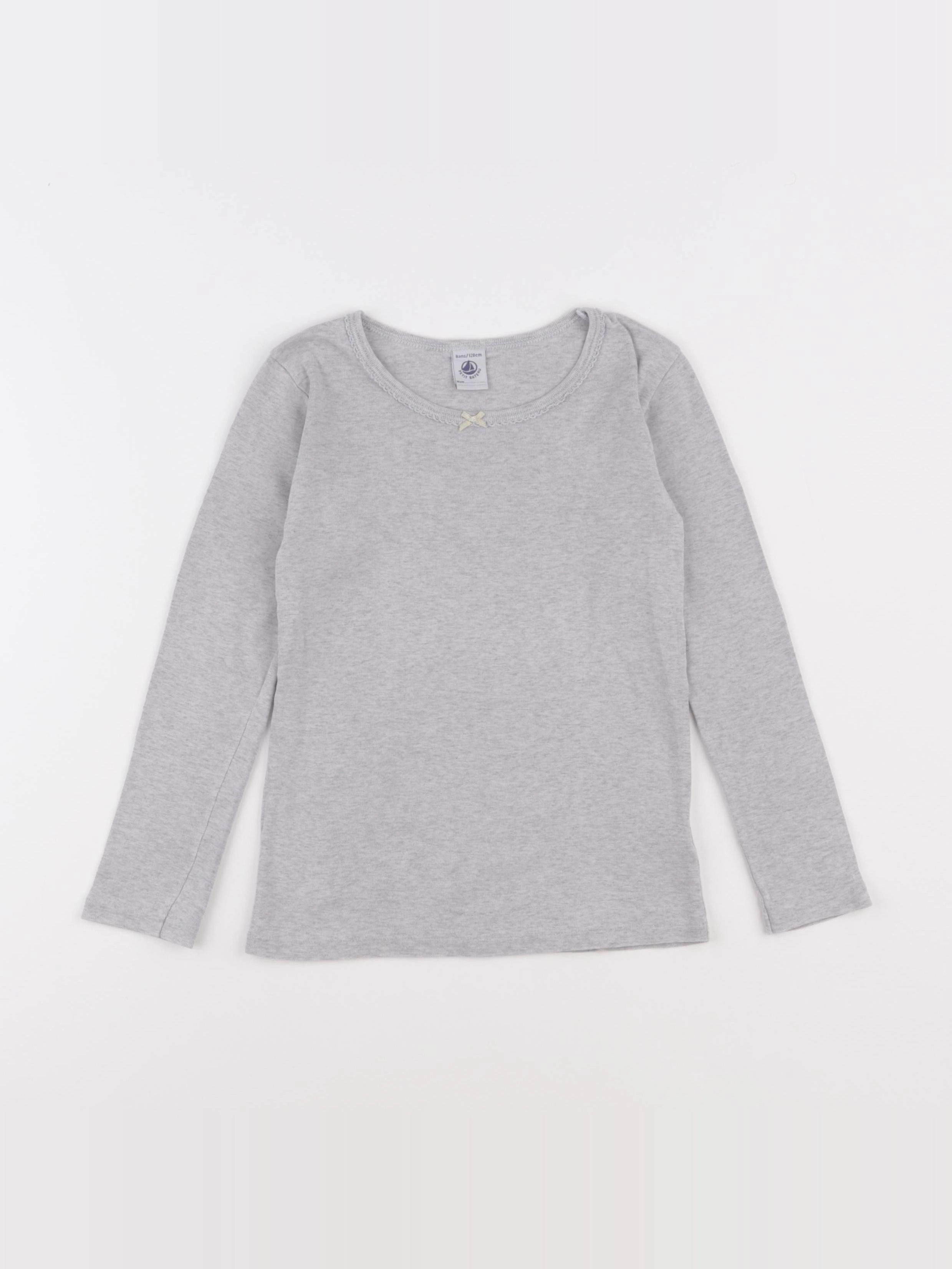 Petit Bateau - maillot de corps gris - 8 ans