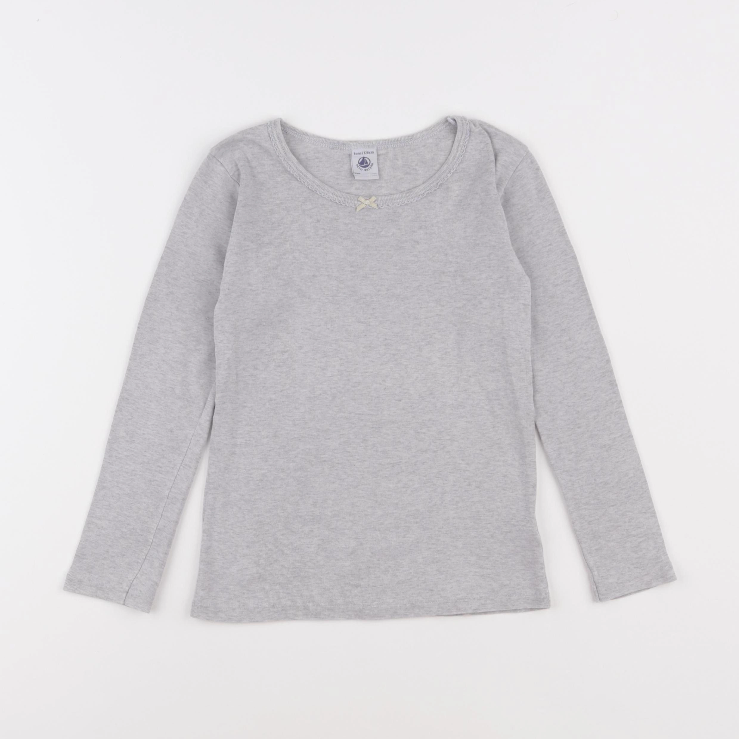 Petit Bateau - maillot de corps gris - 8 ans