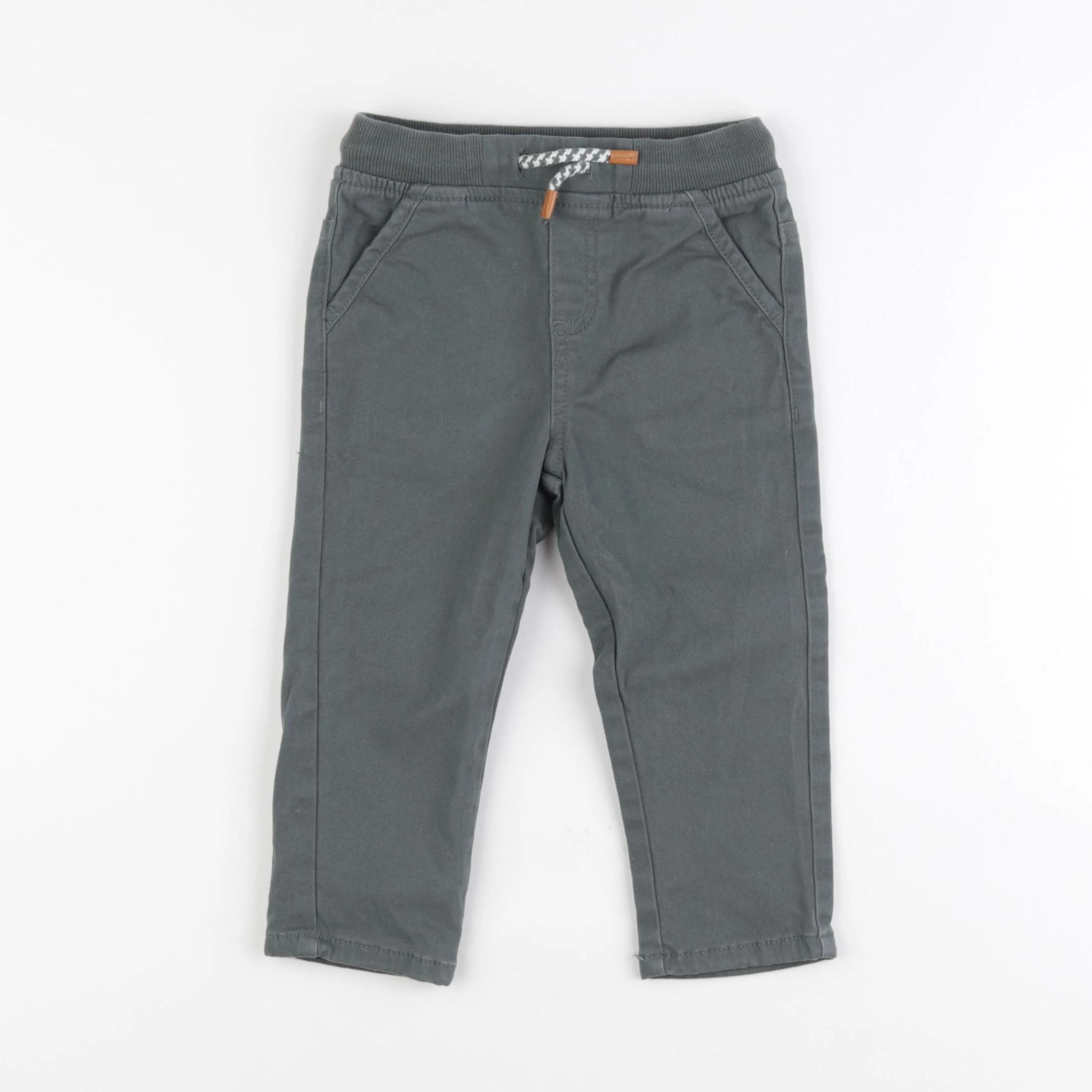 Vertbaudet - pantalon doublé vert - 24 mois