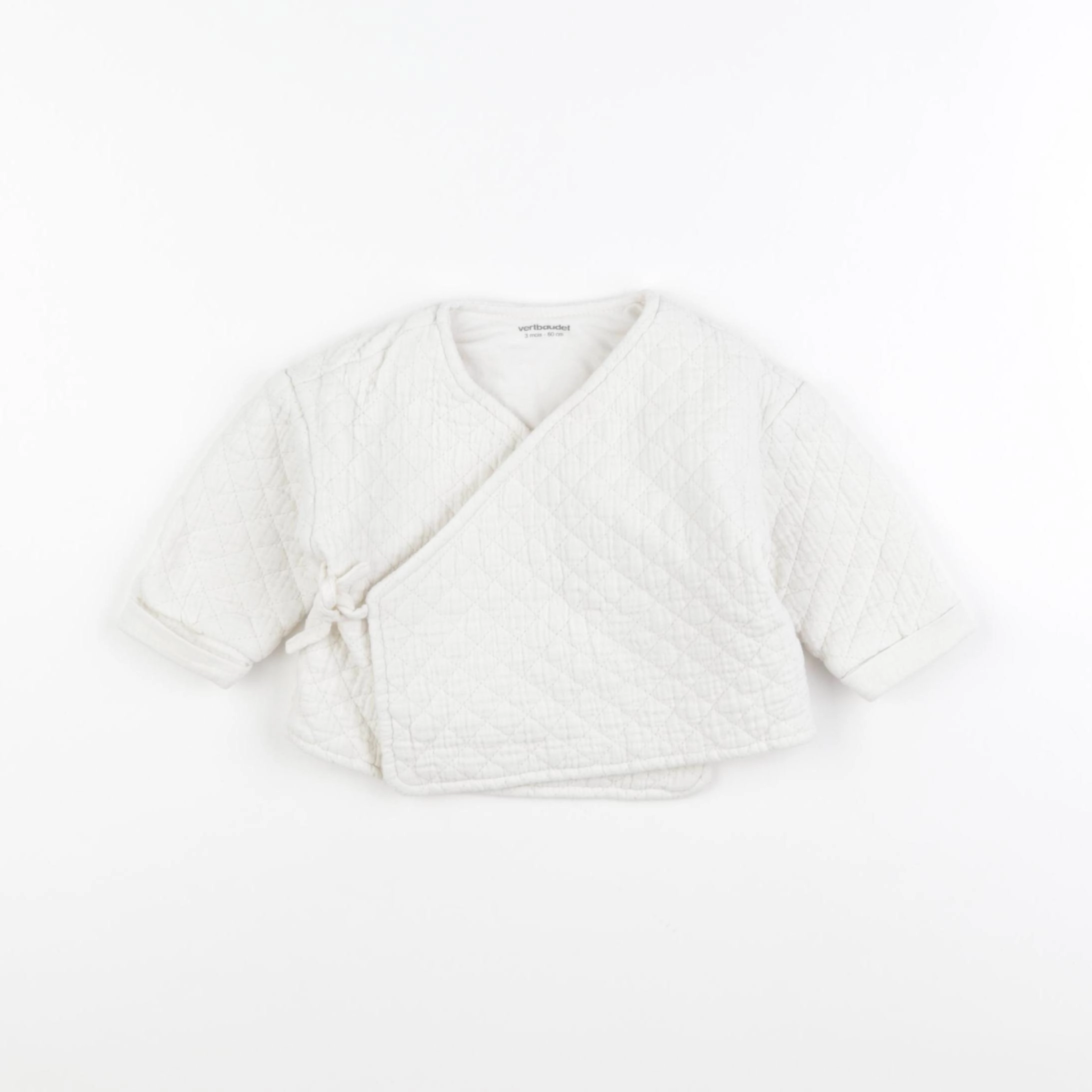 Vertbaudet - veste doublé beige - 3 mois