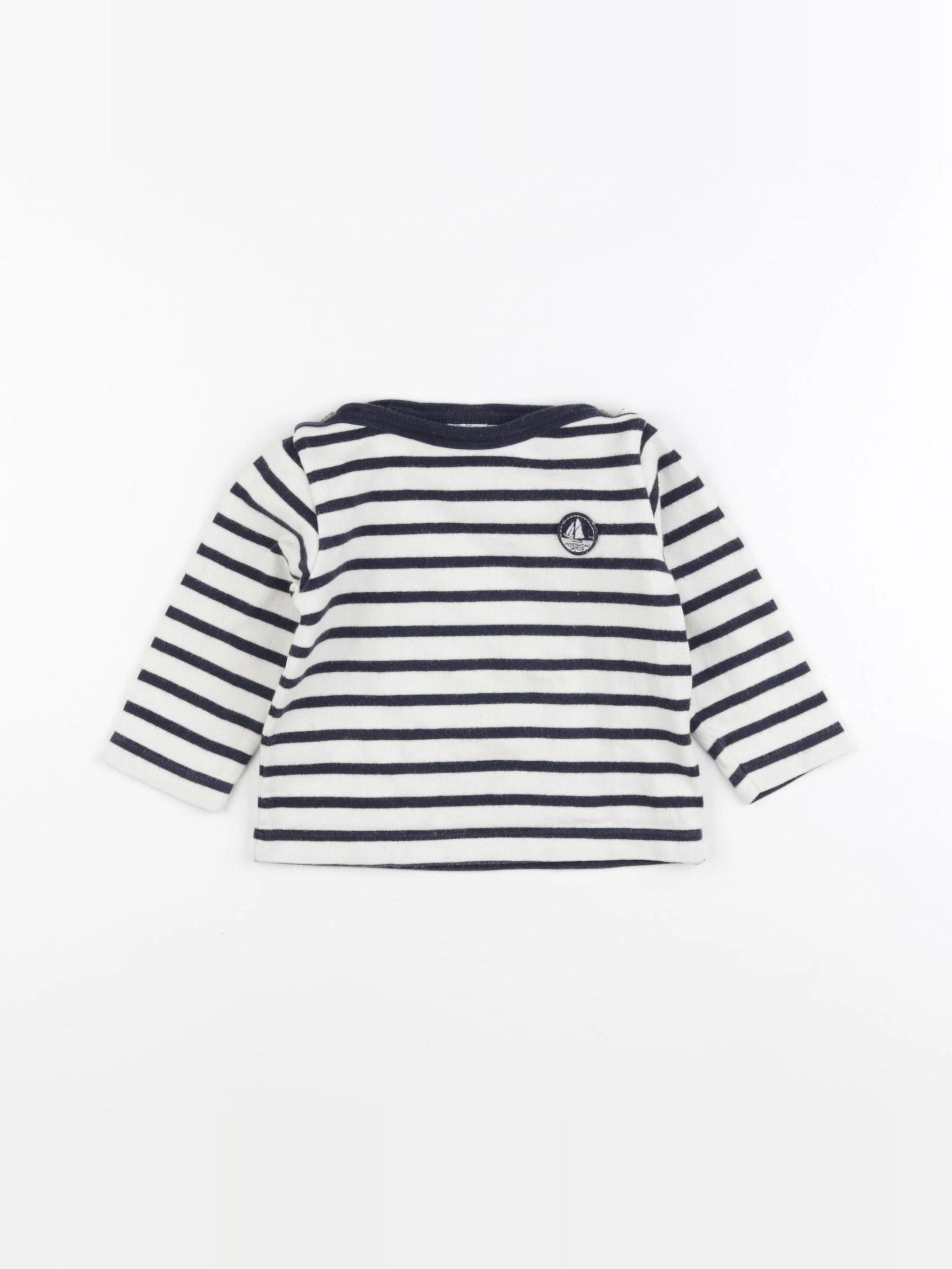 Petit Bateau - sweat bleu - 12 mois