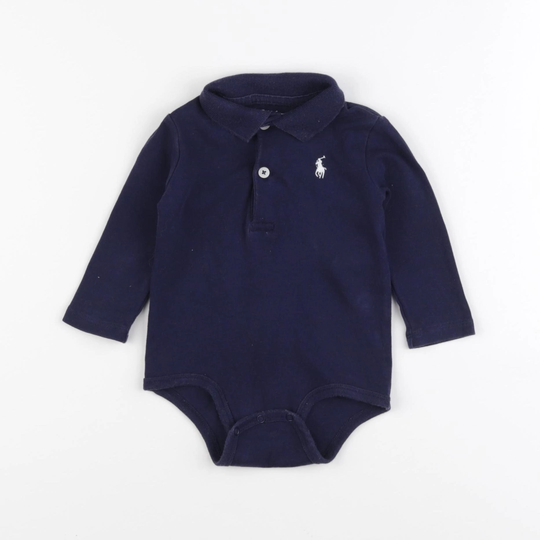 Ralph Lauren - body à col bleu - 6 mois