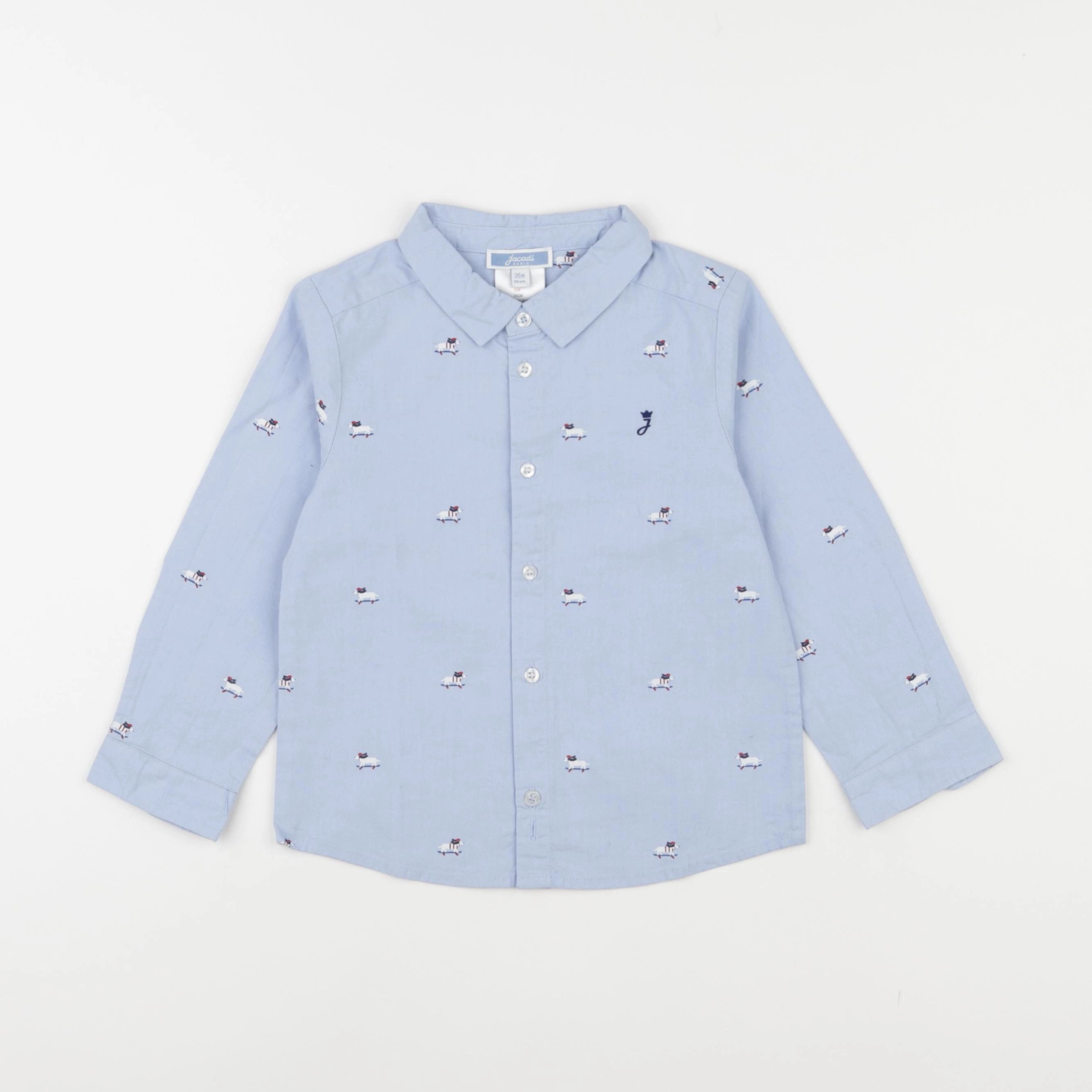 Jacadi - chemise bleu - 36 mois