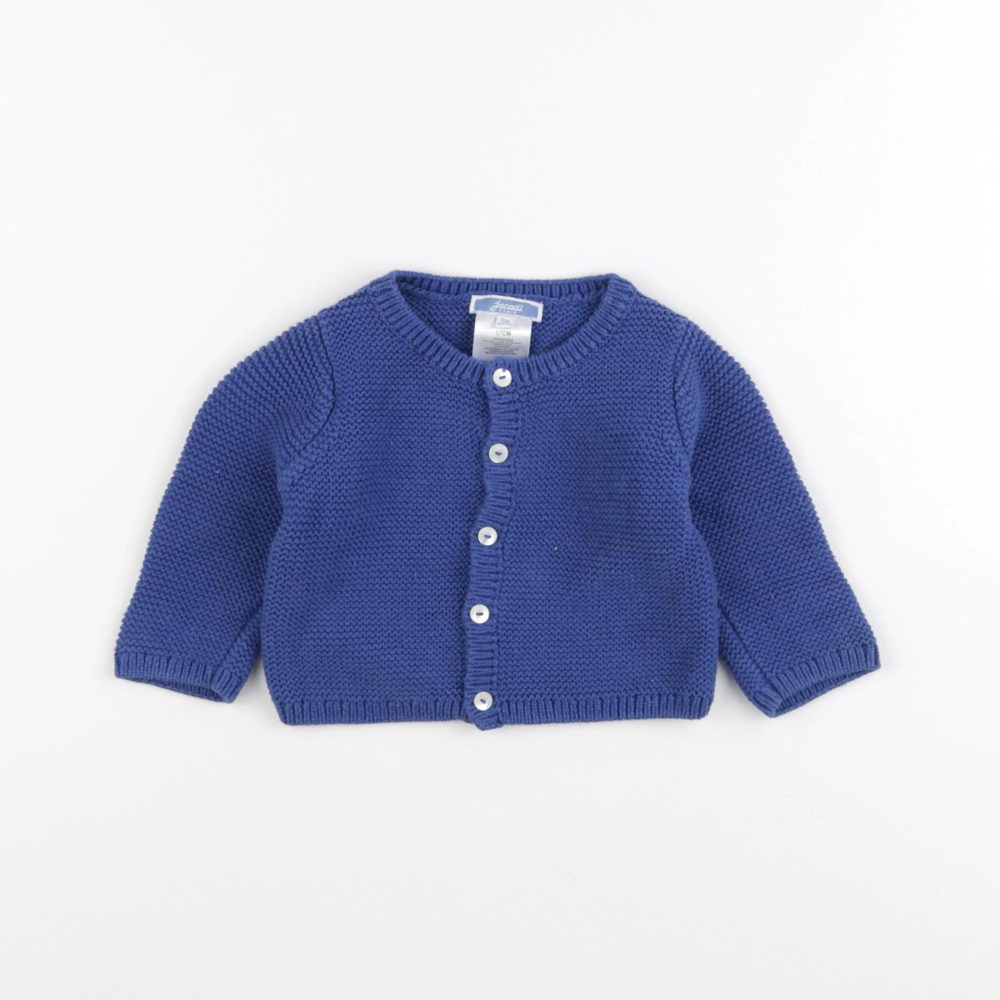 Jacadi - gilet bleu - 6 mois