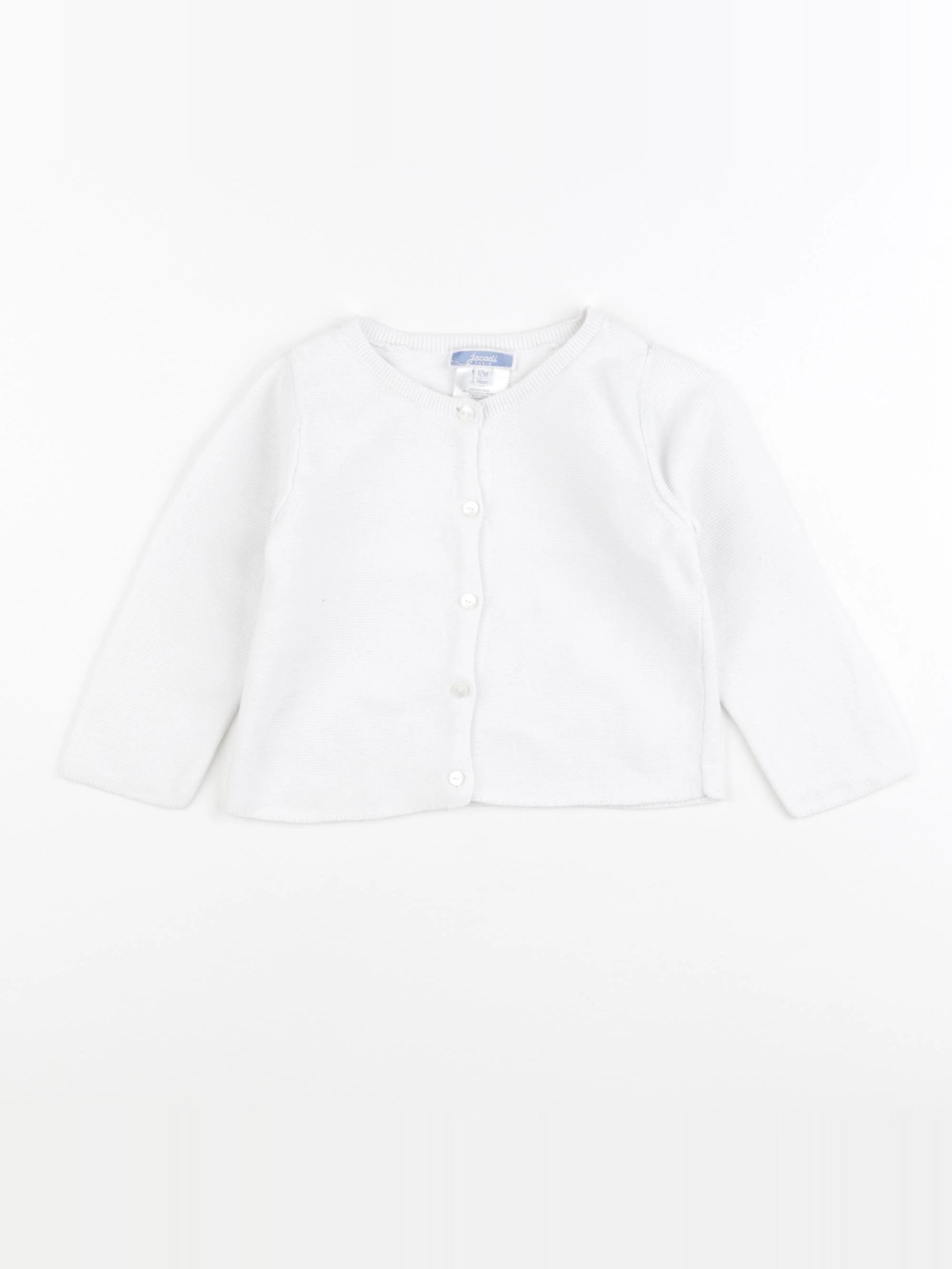 Jacadi - gilet blanc - 12 mois