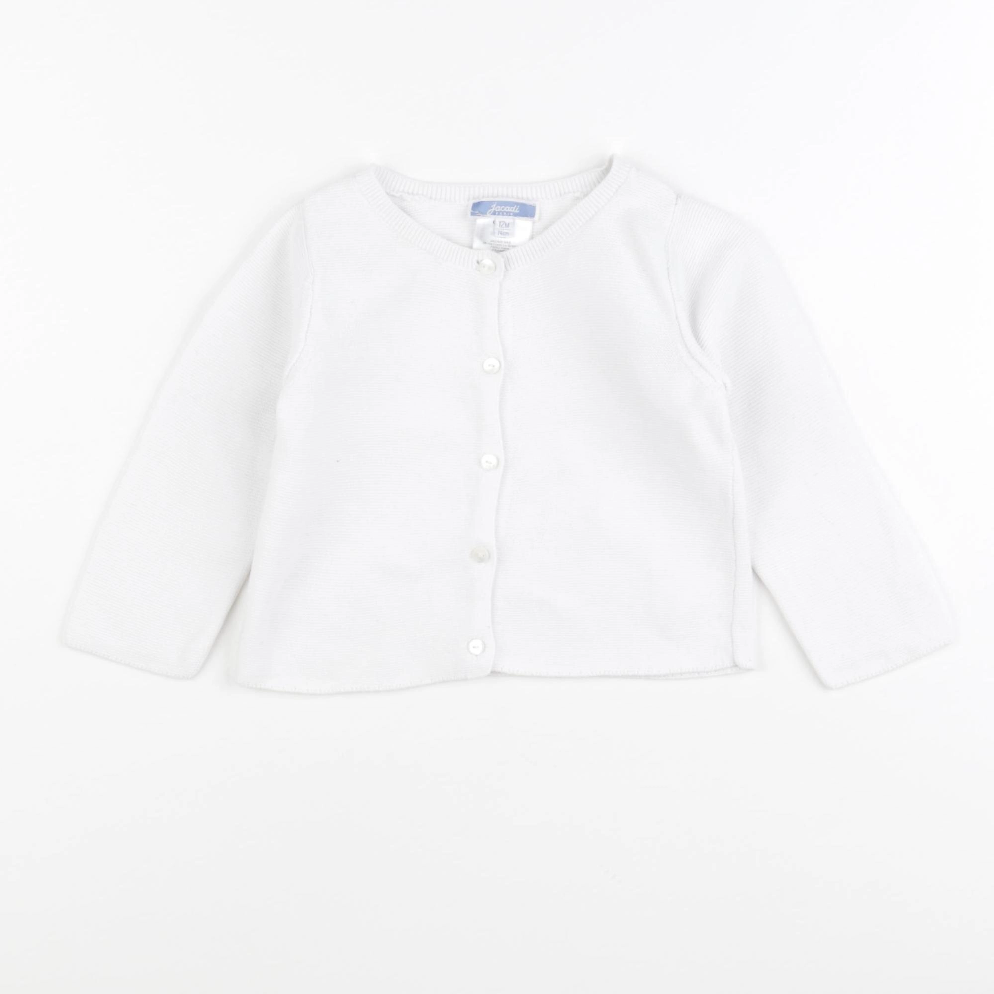 Jacadi - gilet blanc - 12 mois