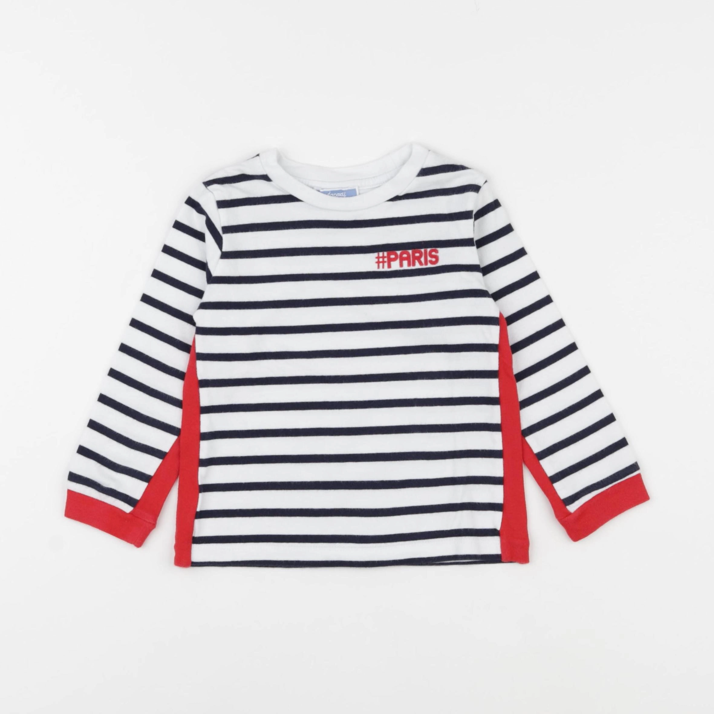 Jacadi - tee-shirt blanc, bleu - 3 ans