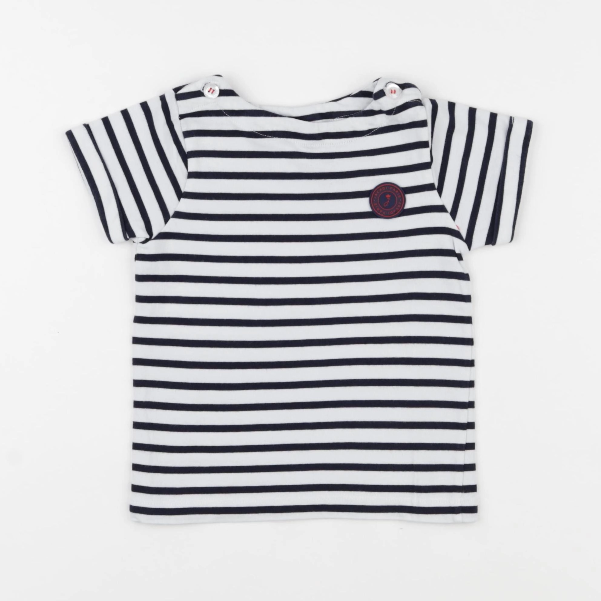 Jacadi - tee-shirt blanc, bleu - 36 mois