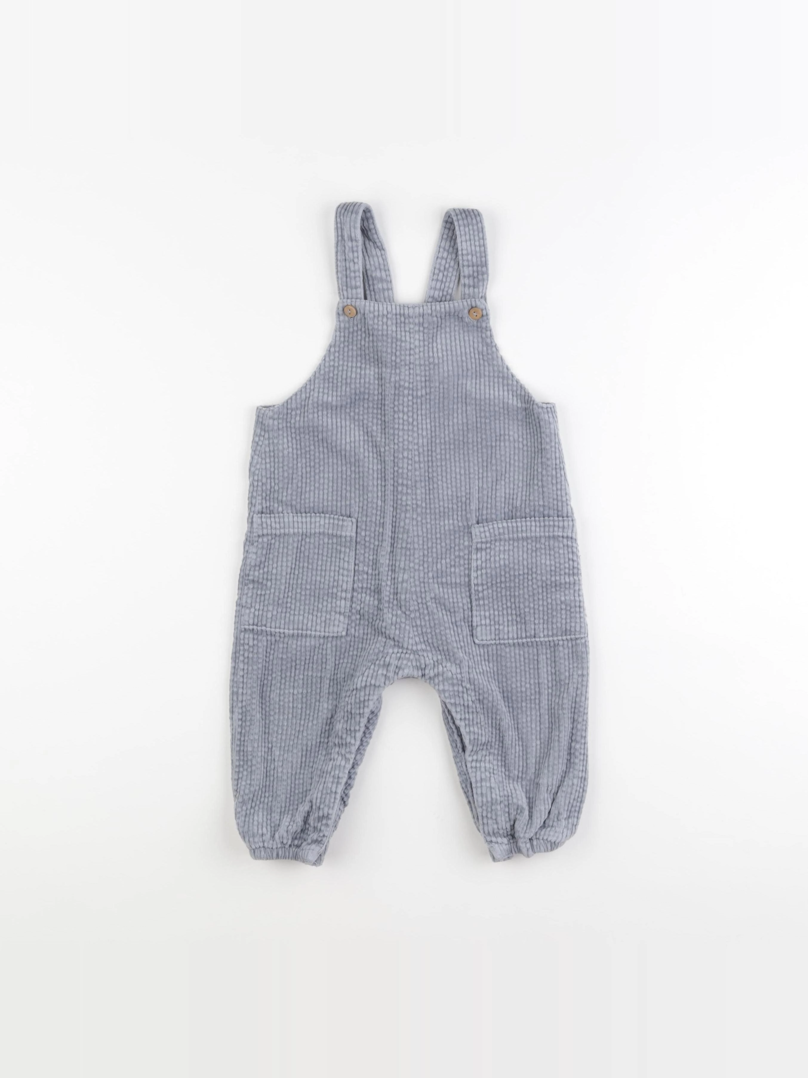 Zara - salopette doublé bleu - 9/12 mois