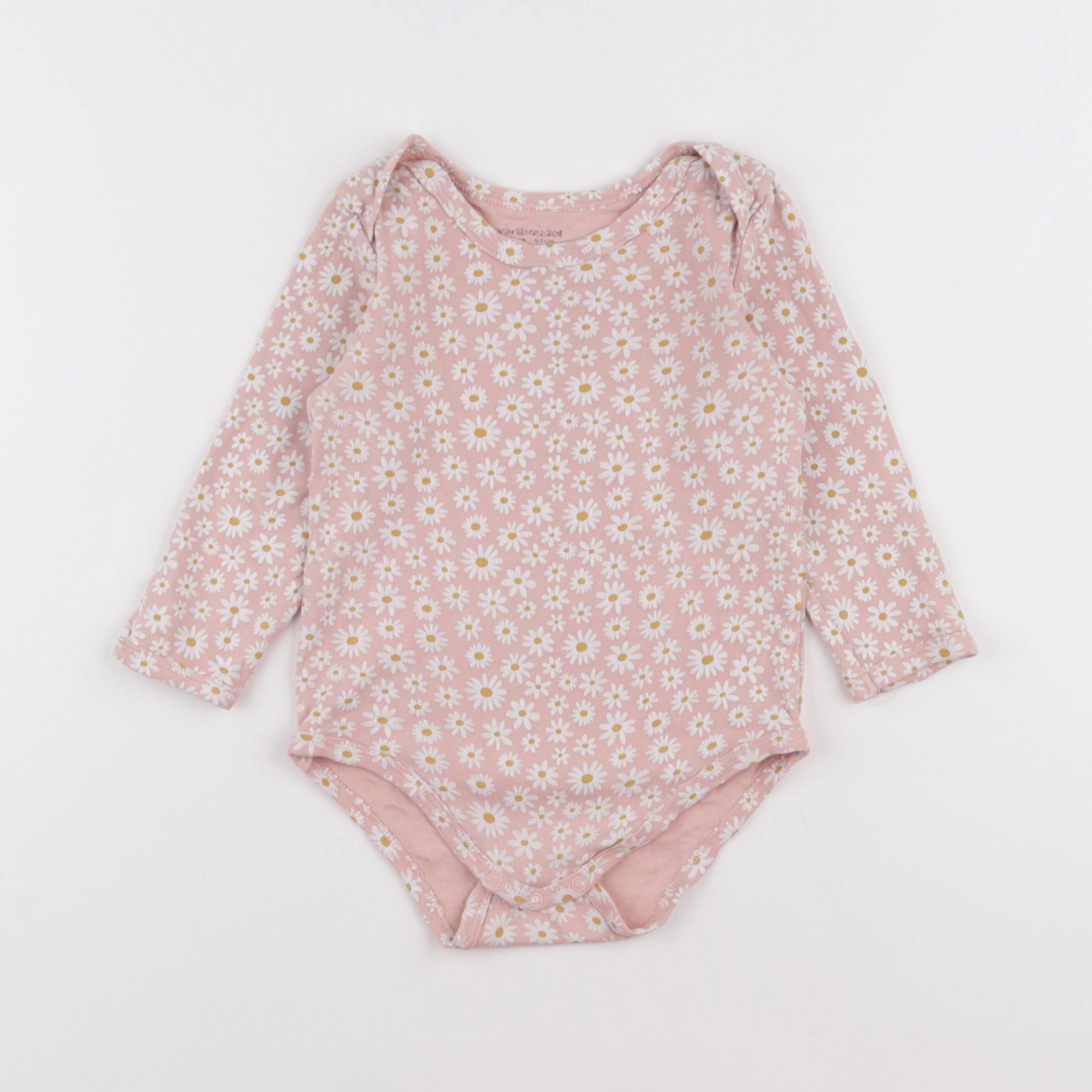 Vertbaudet - body rose, blanc - 18 mois