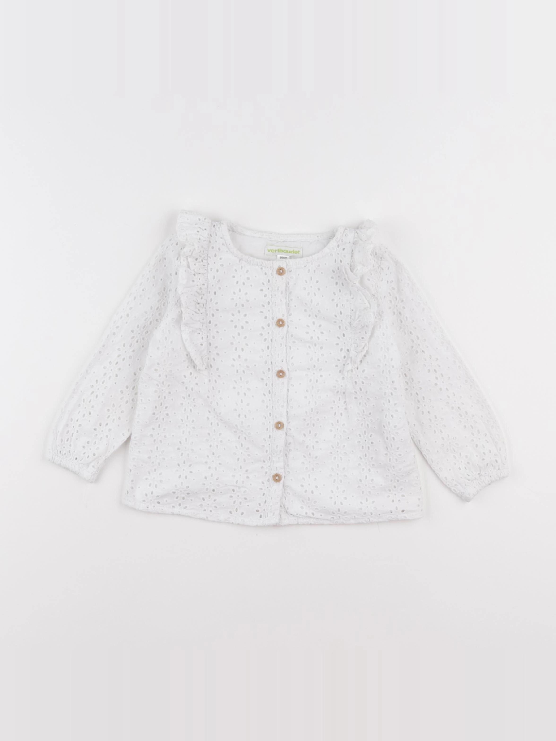 Vertbaudet - blouse blanc - 2 ans