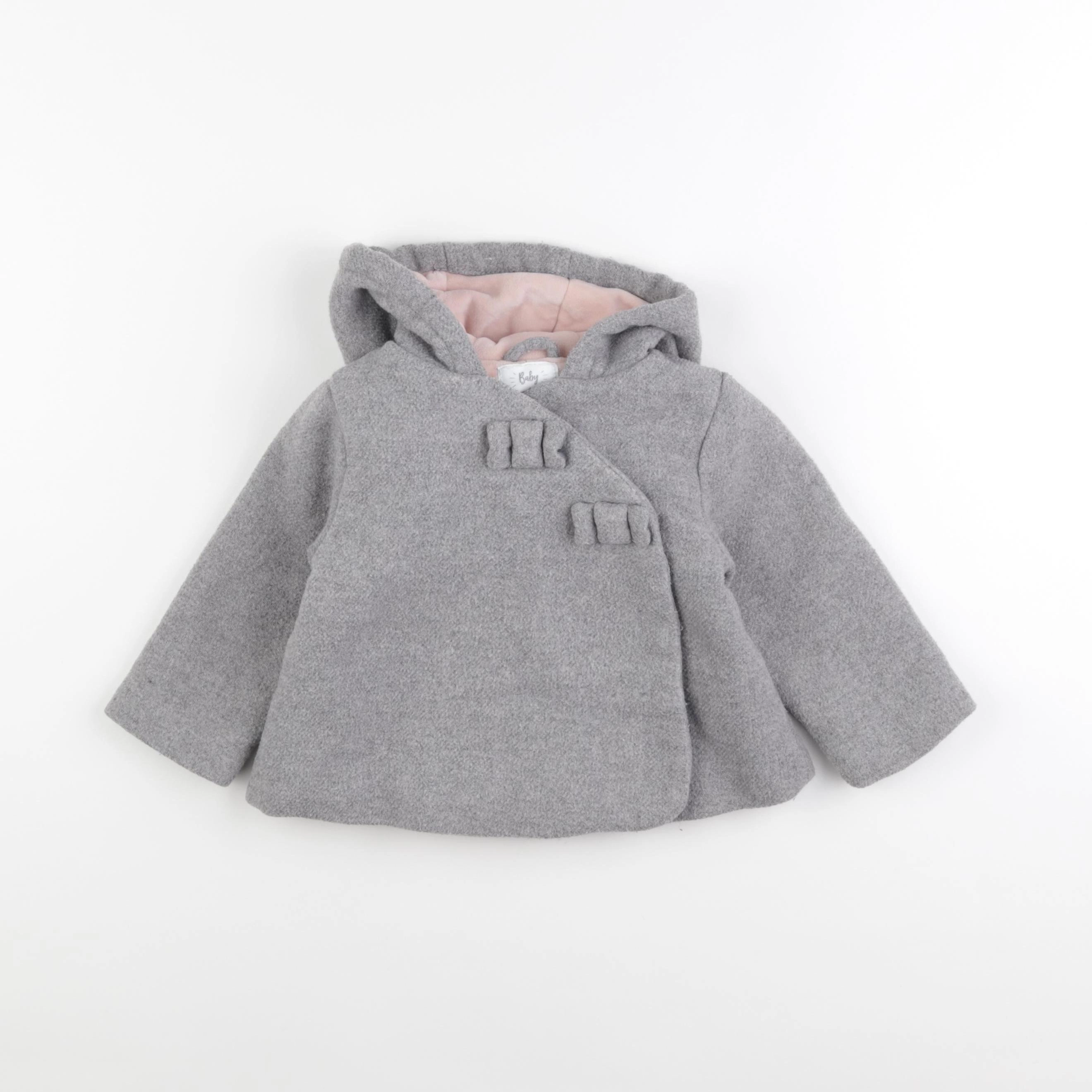 Vertbaudet - manteau gris - 18 mois