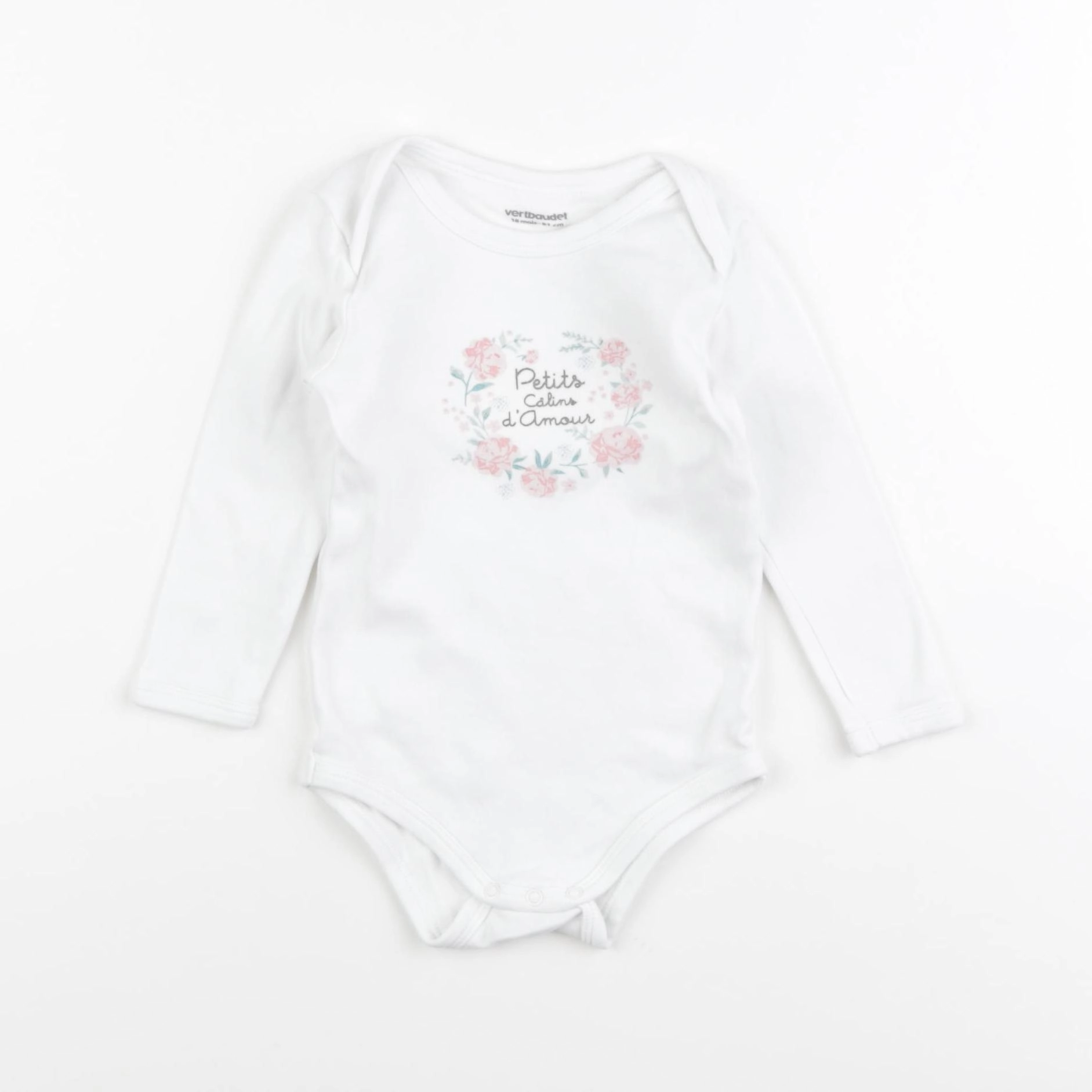 Vertbaudet - body blanc - 18 mois