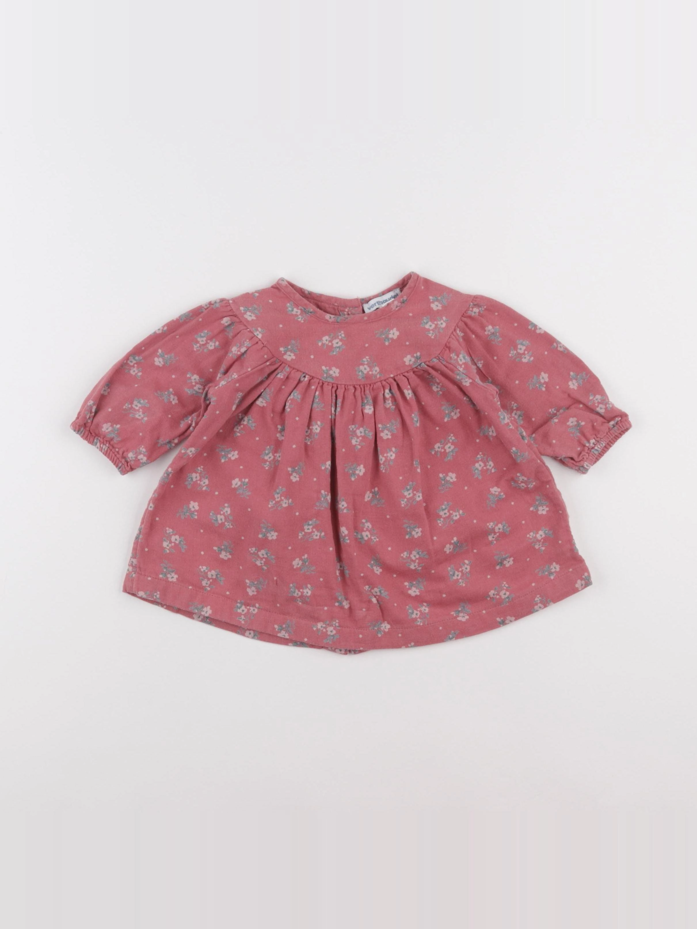 Vertbaudet - robe rose - 3 mois