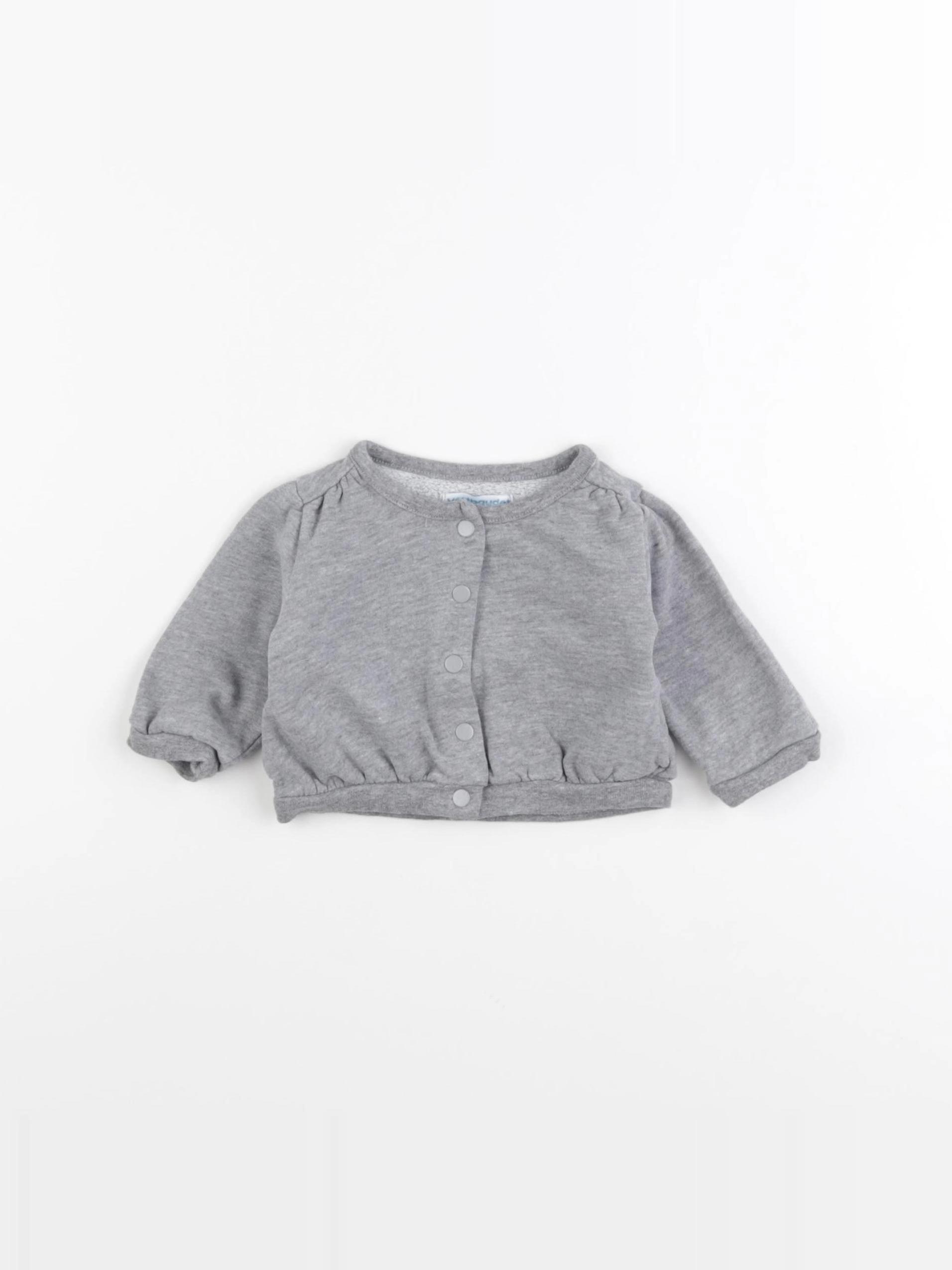 Vertbaudet - sweat gris - 3 mois