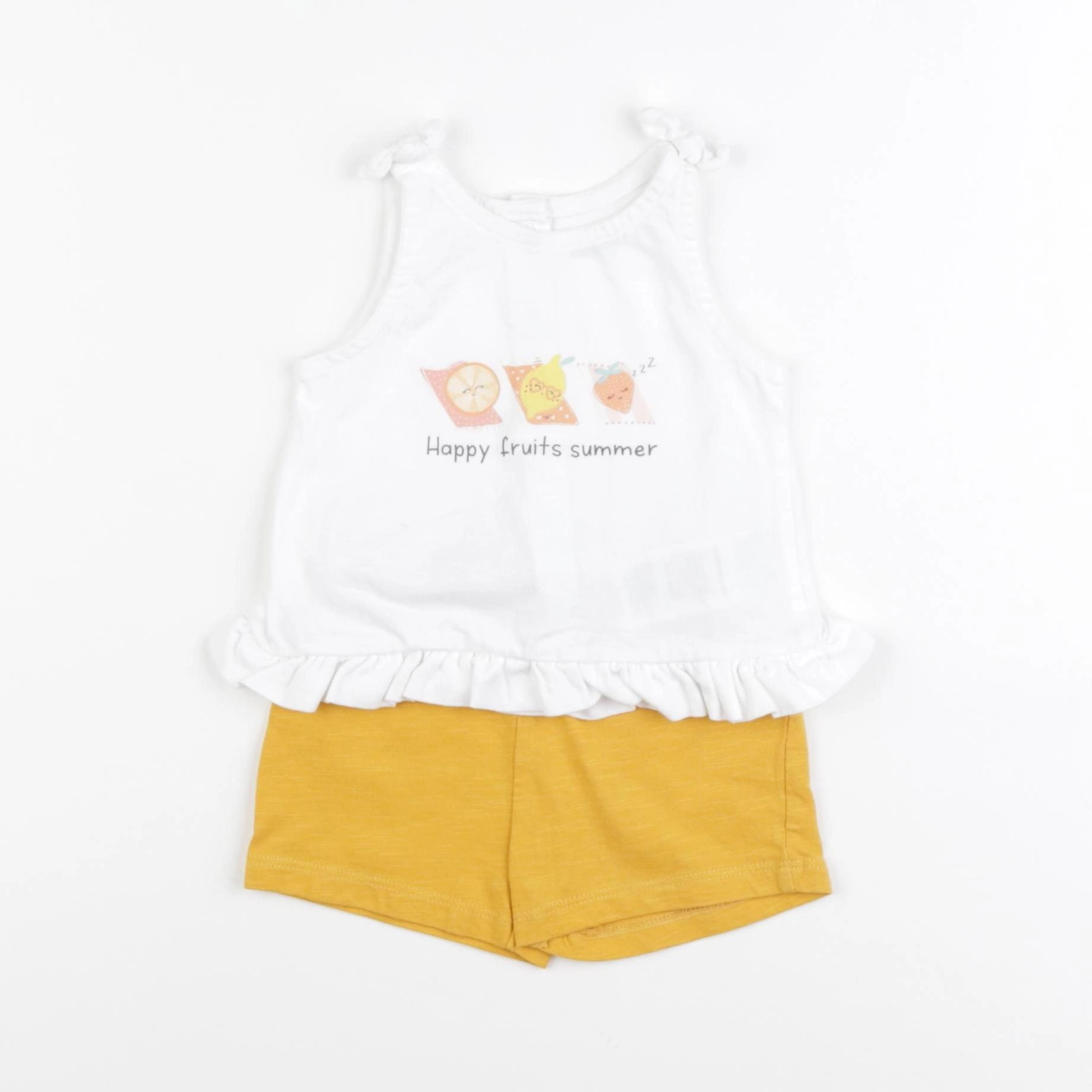 Vertbaudet - ensemble jaune - 9 mois