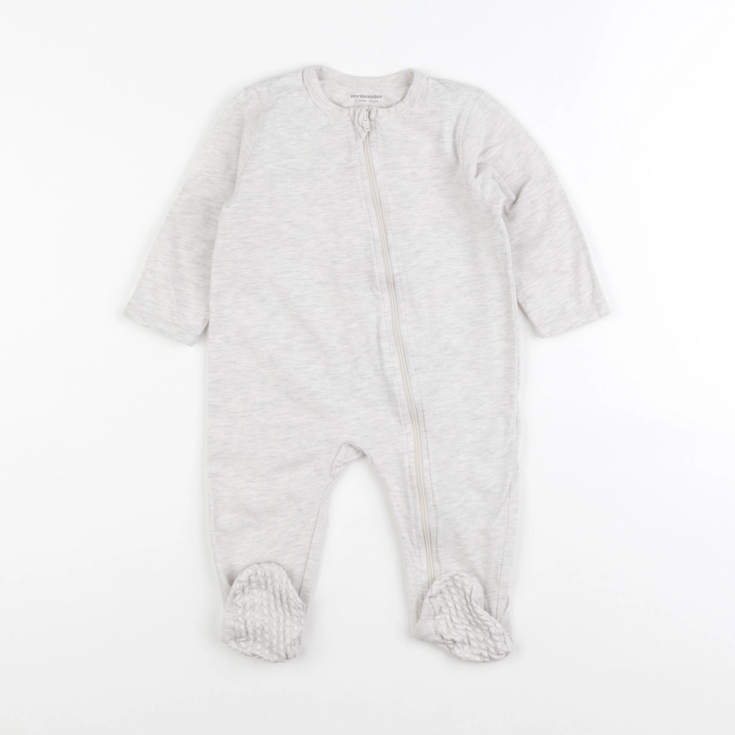 Vertbaudet - pyjama coton beige - 12 mois