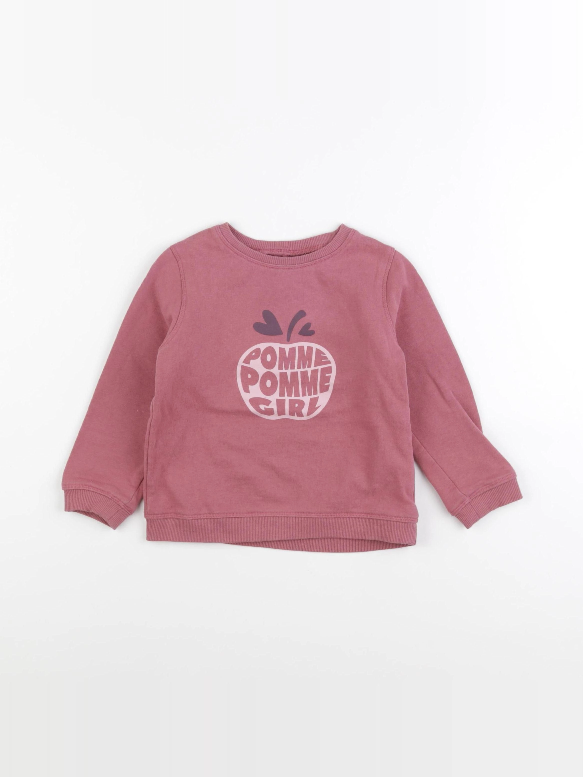 Vertbaudet - sweat rose - 3 ans
