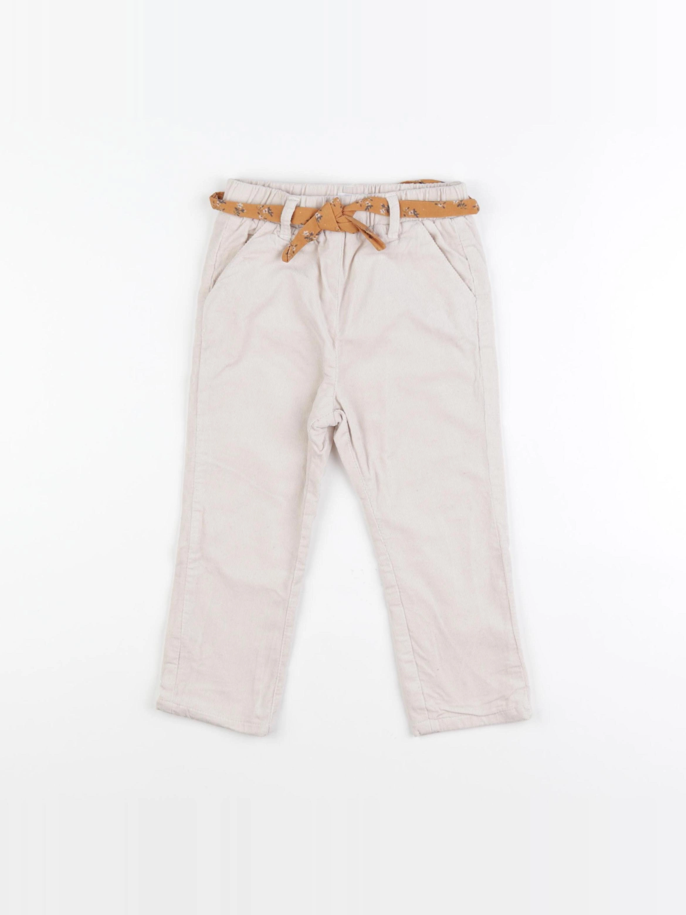 Vertbaudet - pantalon doublé beige - 24 mois