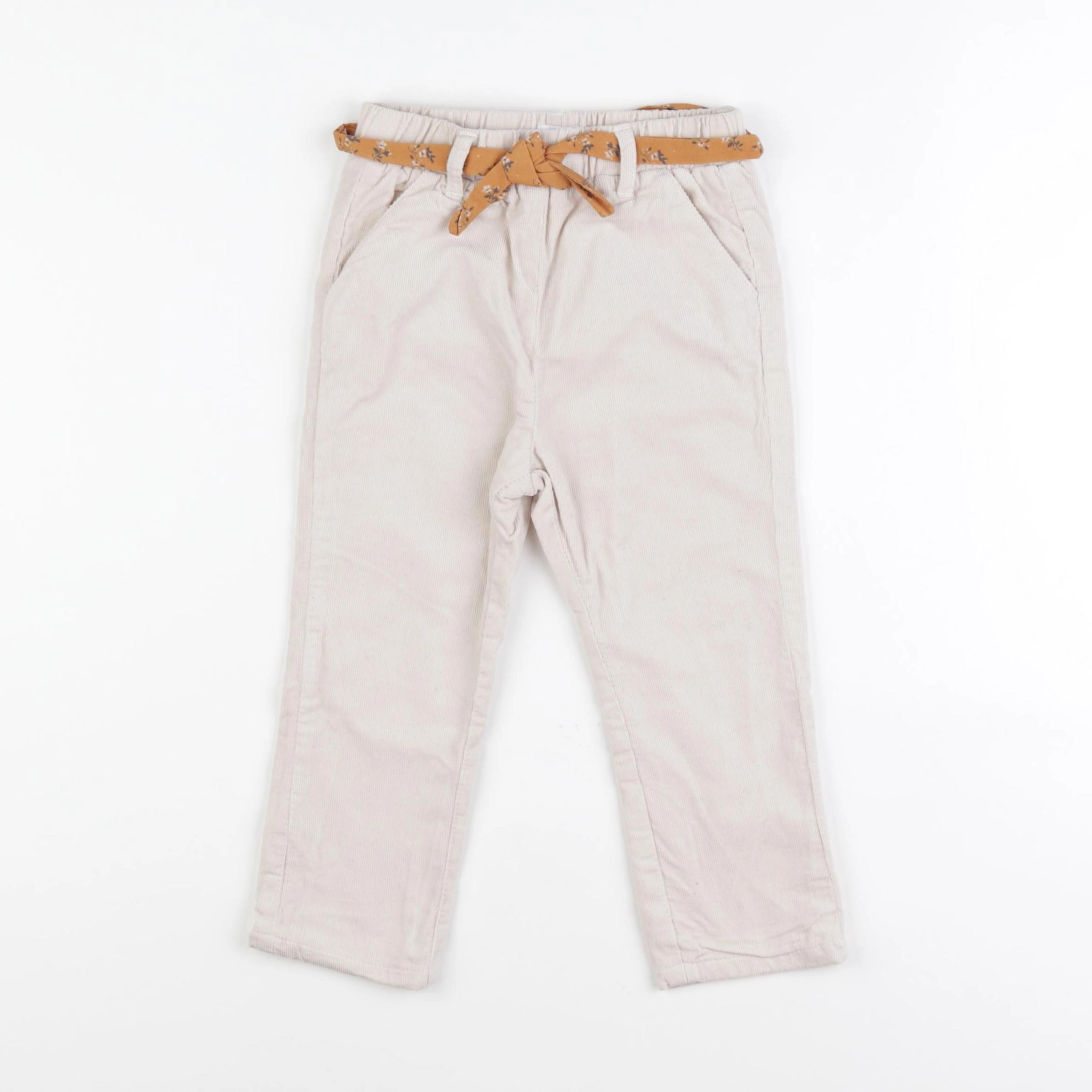 Vertbaudet - pantalon doublé beige - 24 mois