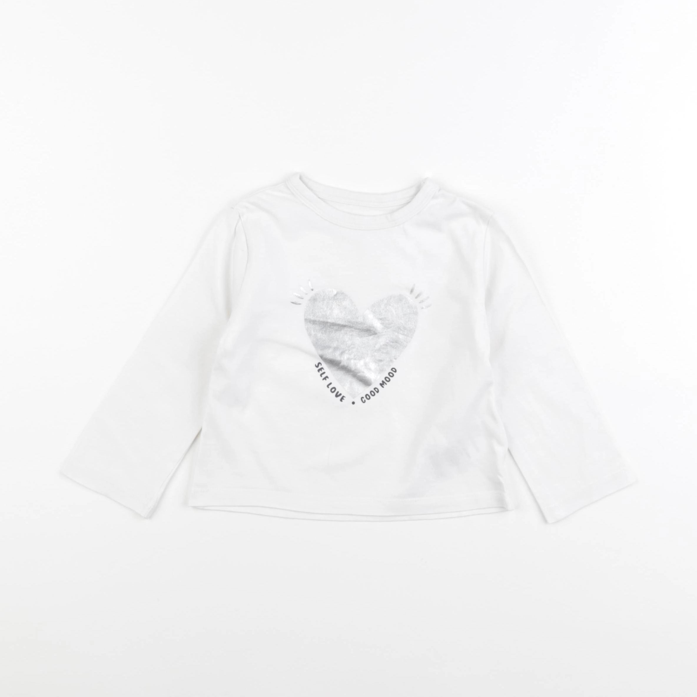 Vertbaudet - tee-shirt blanc - 2 ans