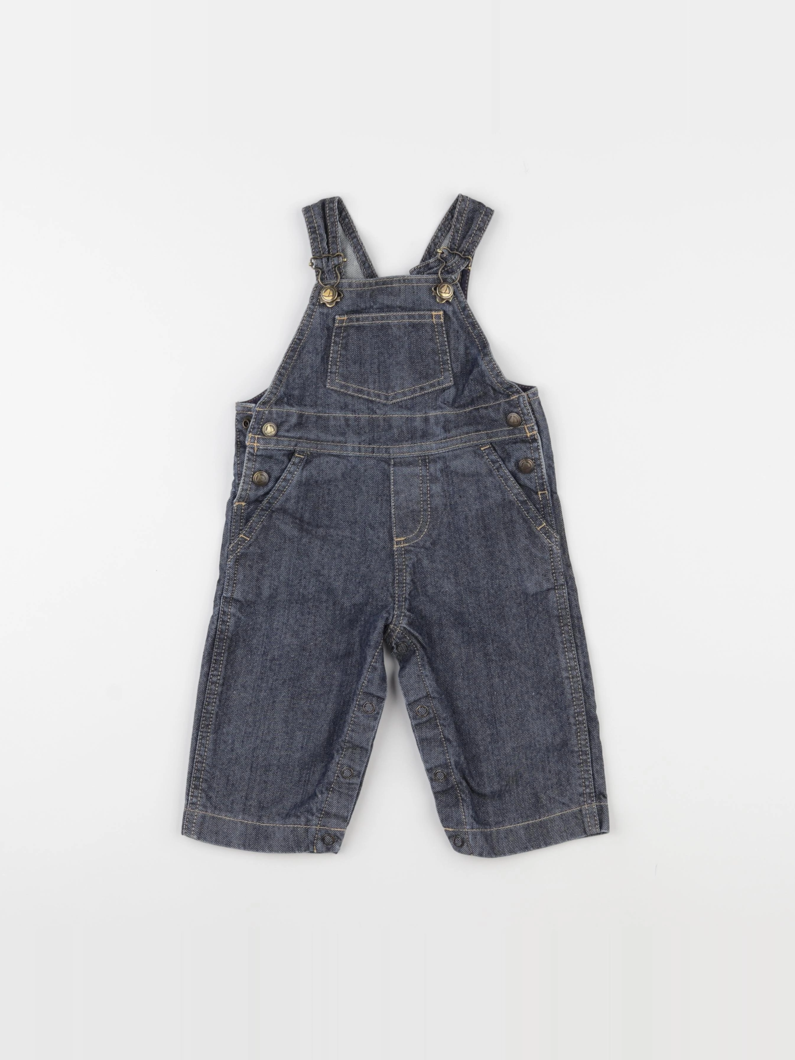 Petit Bateau - salopette bleu - 6 mois