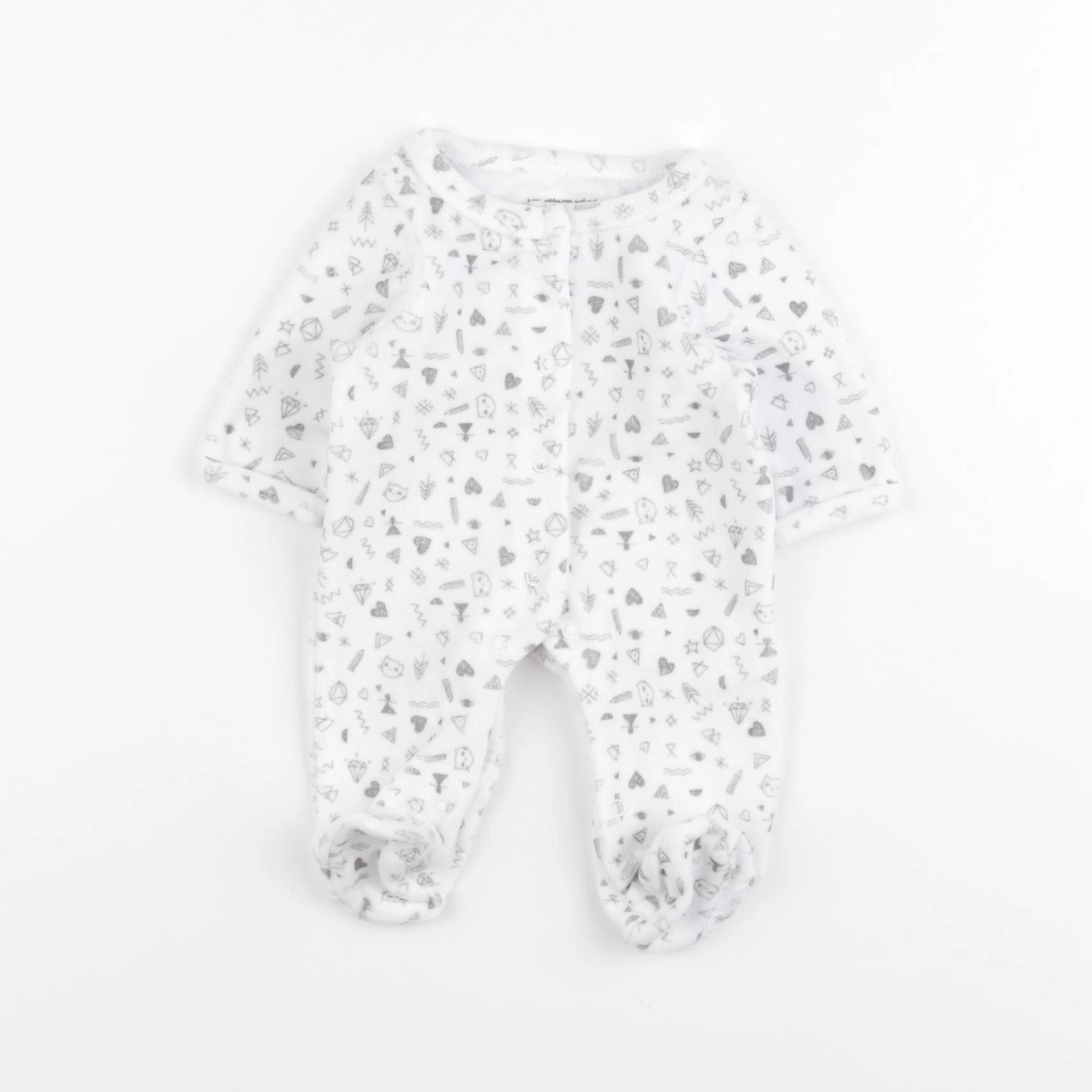 Vertbaudet - pyjama gris - 0 mois