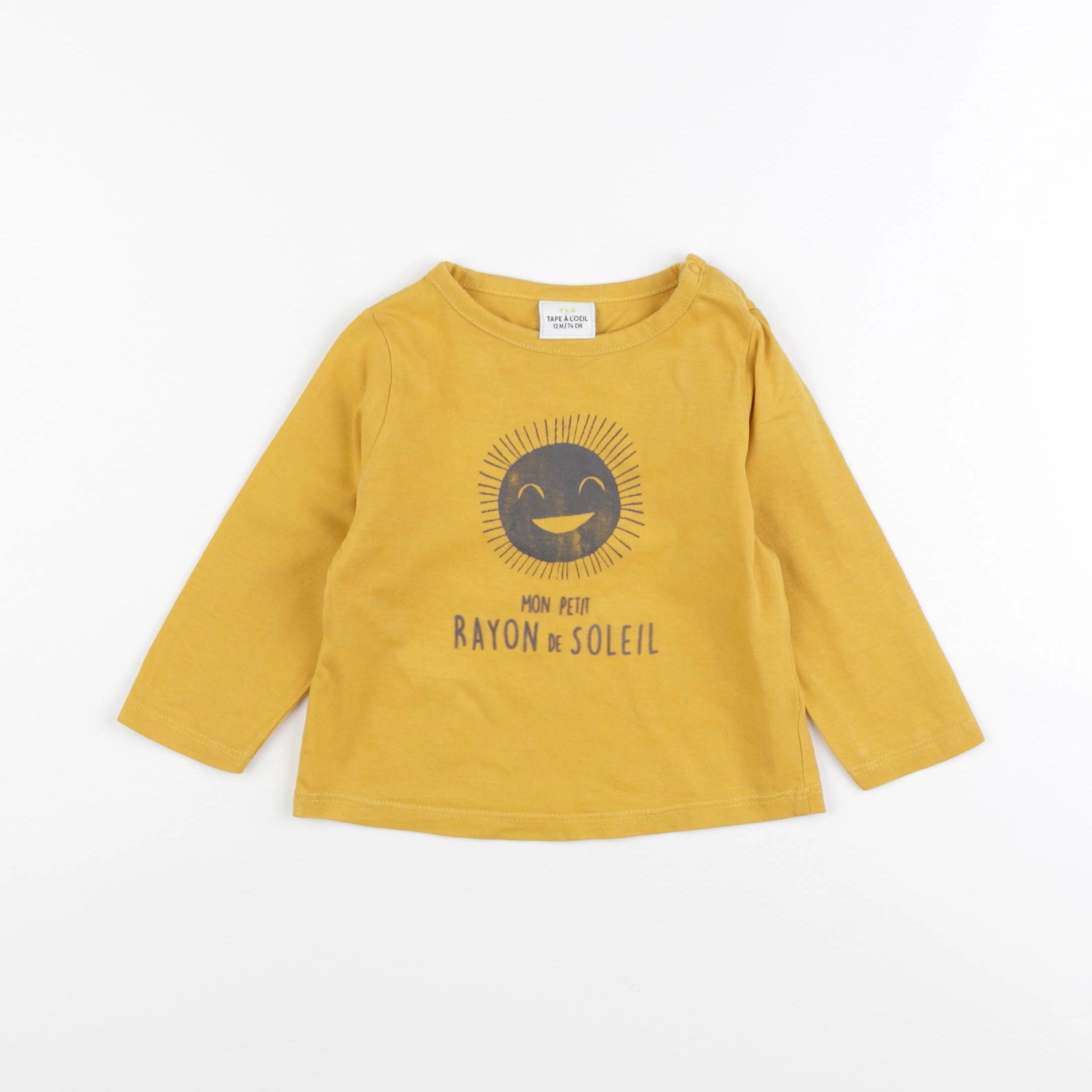 Tape à l'oeil - tee-shirt jaune - 12 mois