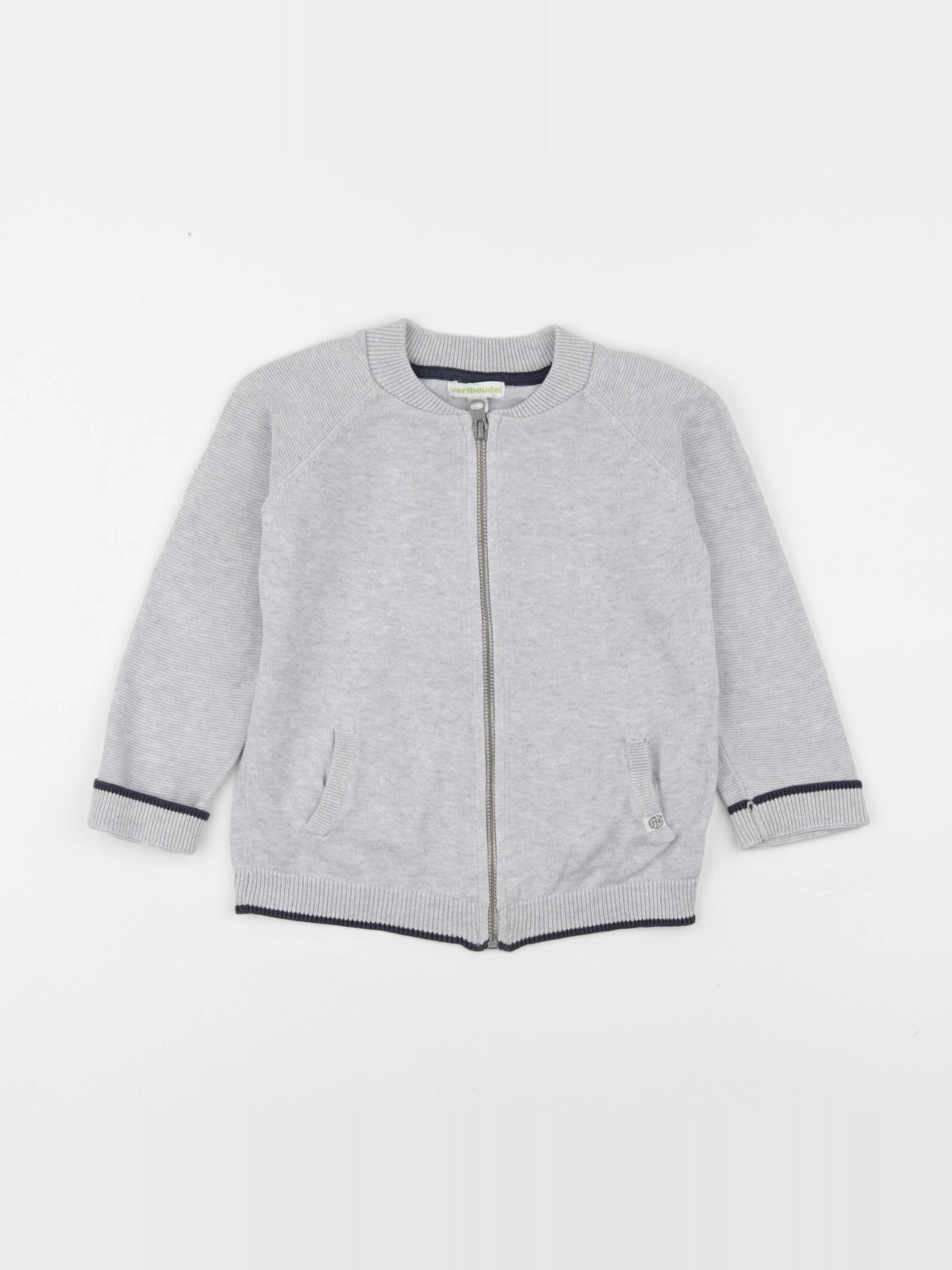 Vertbaudet - pull gris - 4 ans
