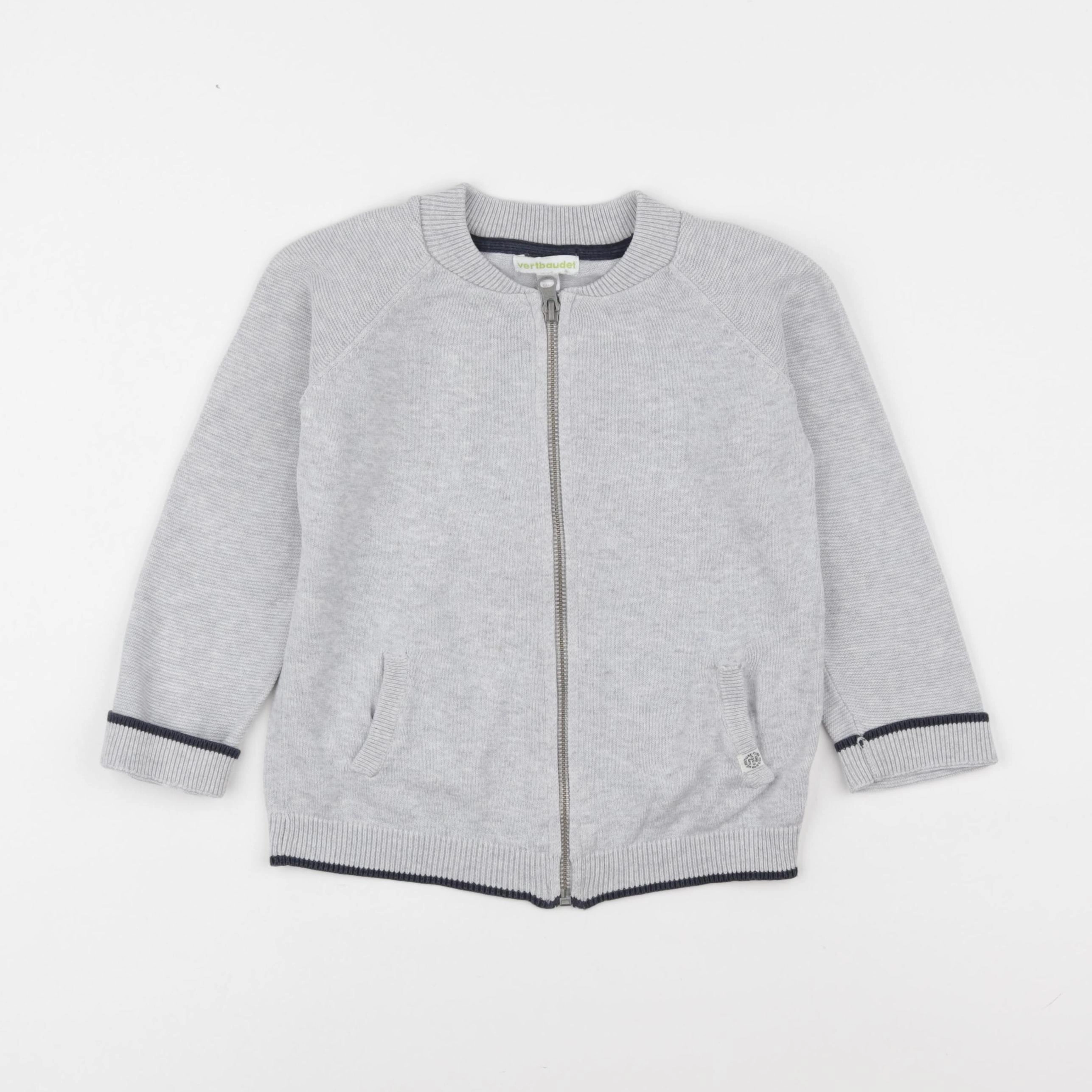 Vertbaudet - pull gris - 4 ans