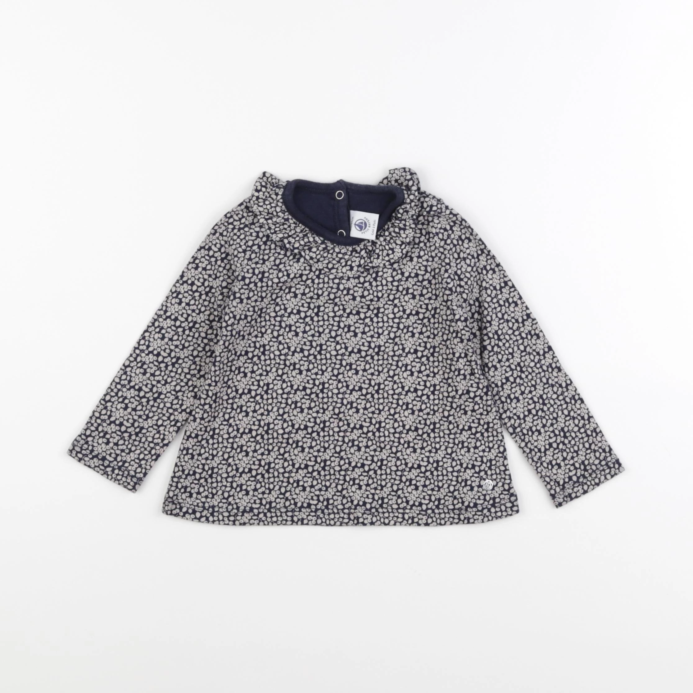 Petit Bateau - tee-shirt bleu - 18 mois