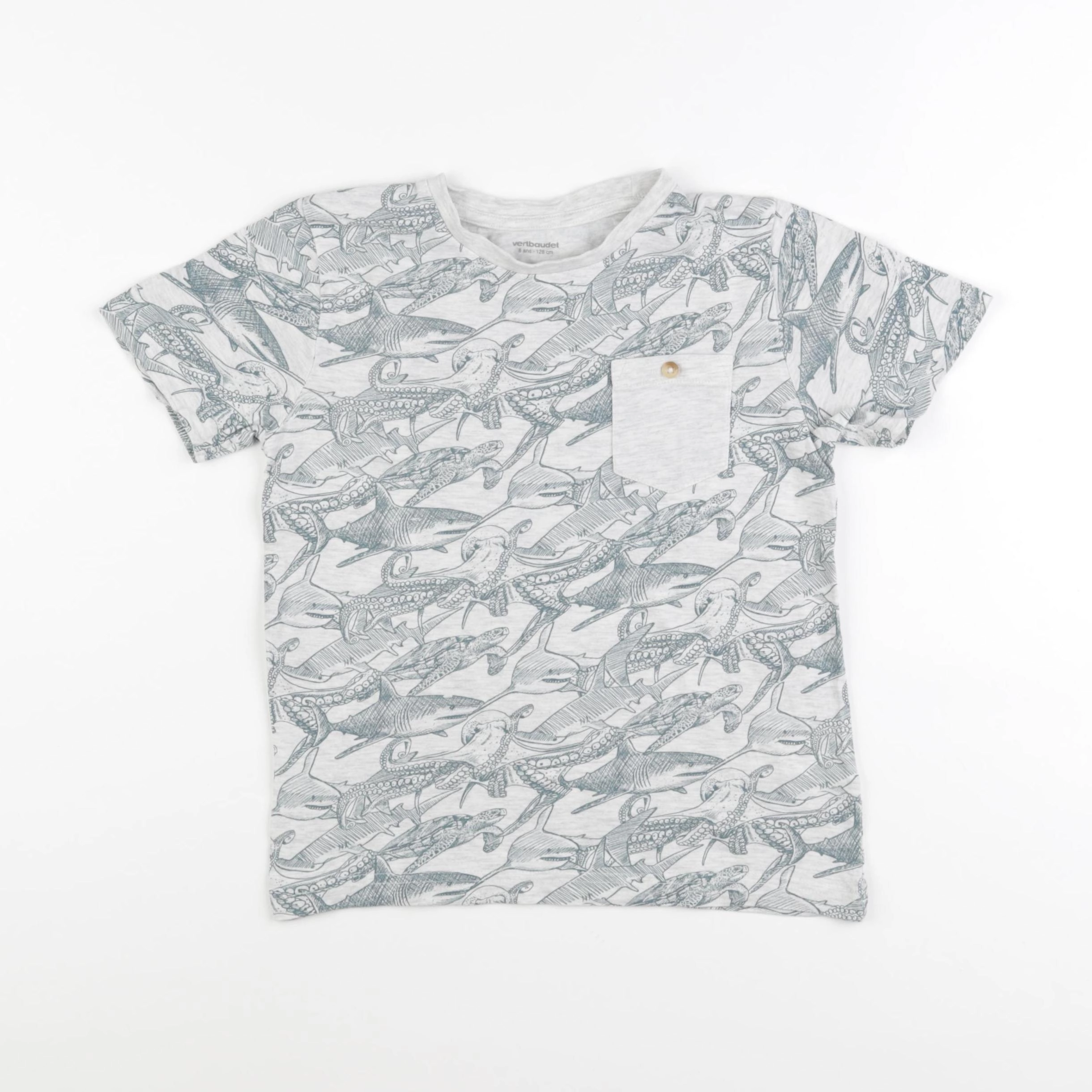 Vertbaudet - tee-shirt vert - 8 ans
