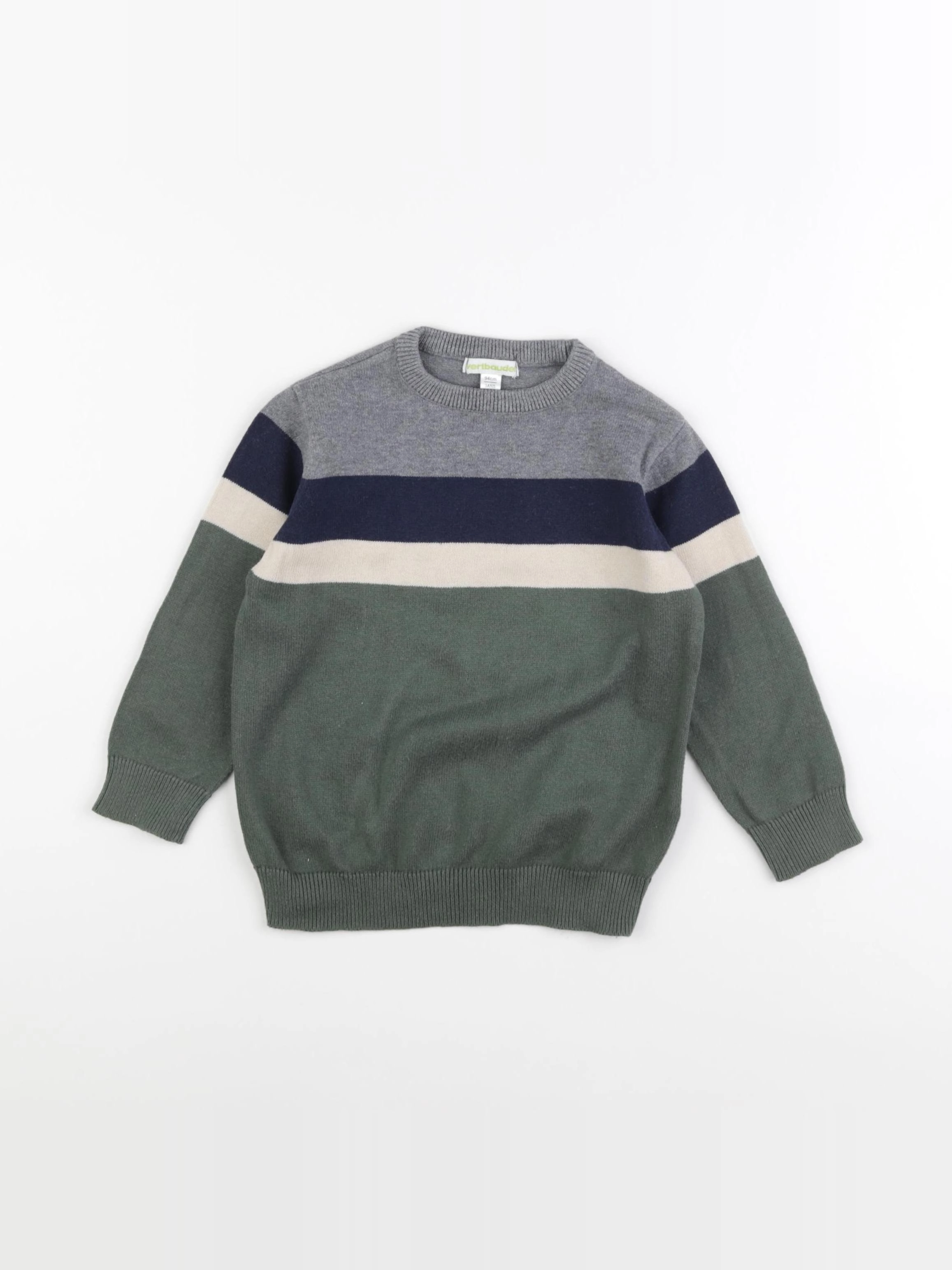 Vertbaudet - pull vert - 3 ans