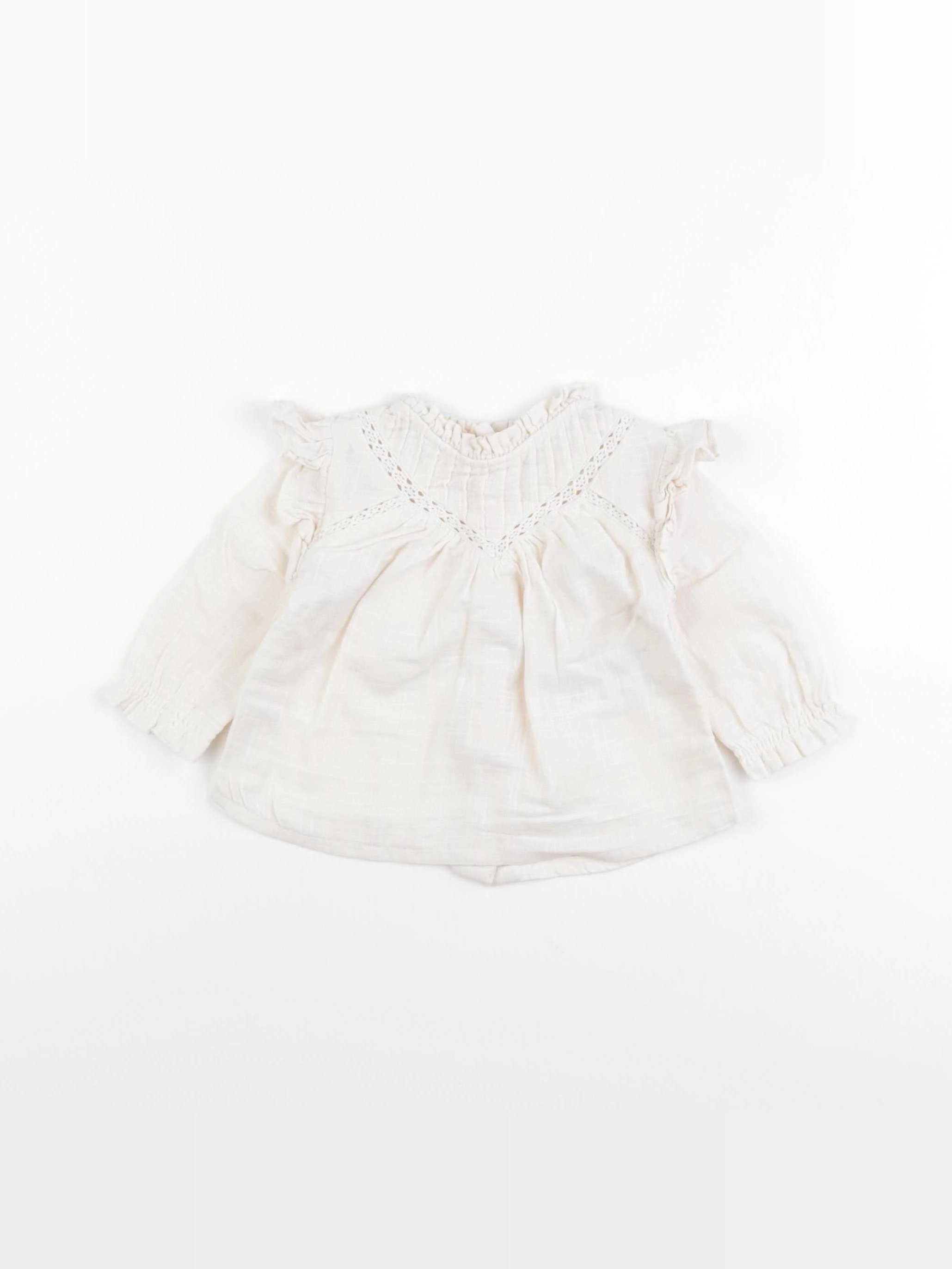 Vertbaudet - blouse beige - 3 mois