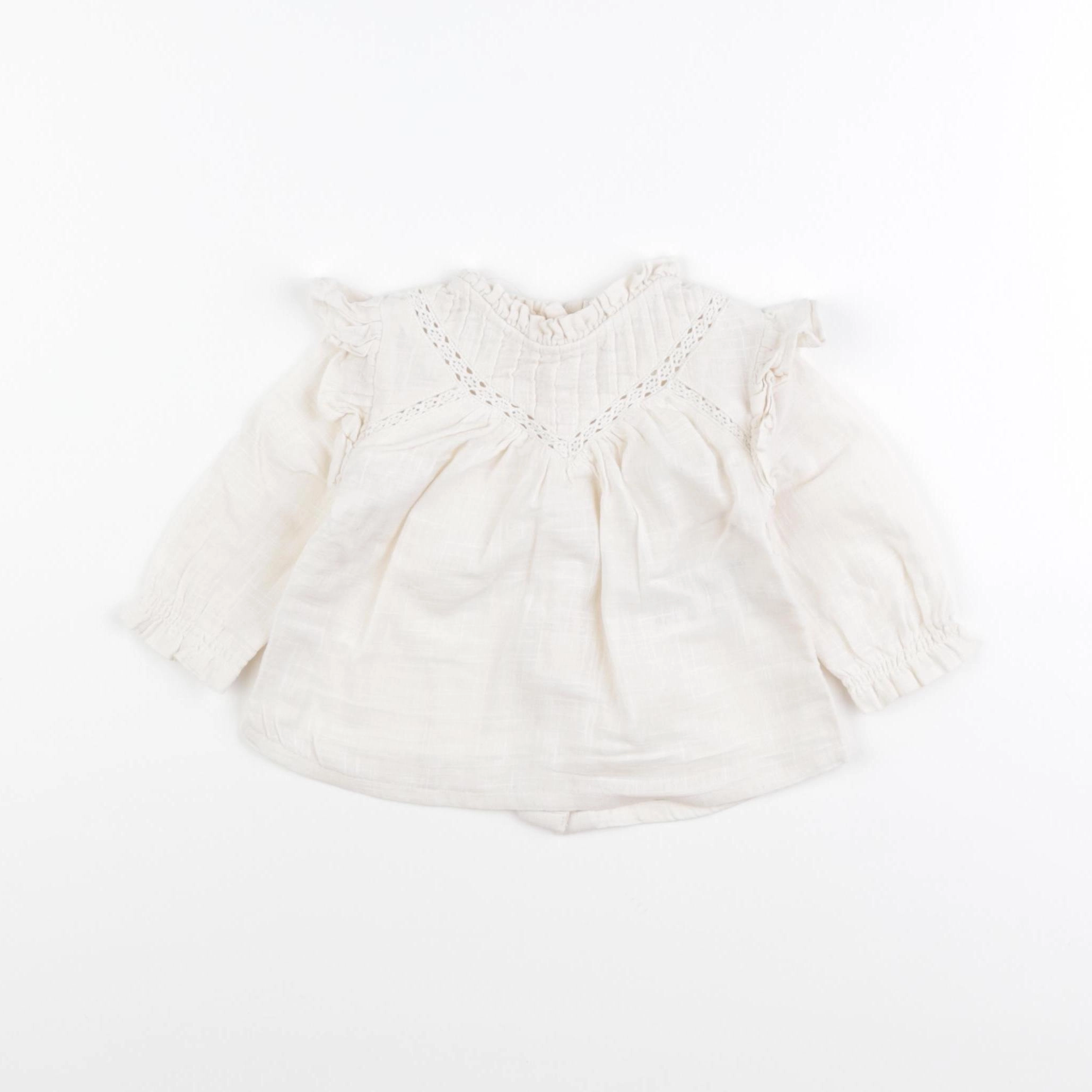 Vertbaudet - blouse beige - 3 mois