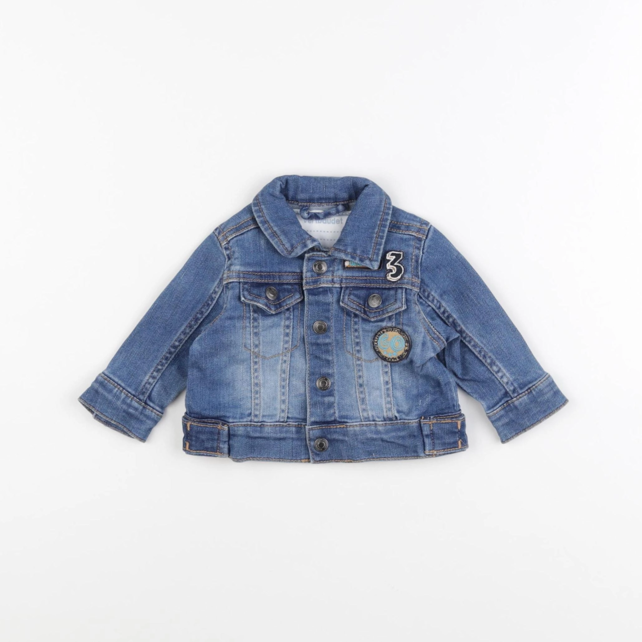 Vertbaudet - veste bleu - 3 mois