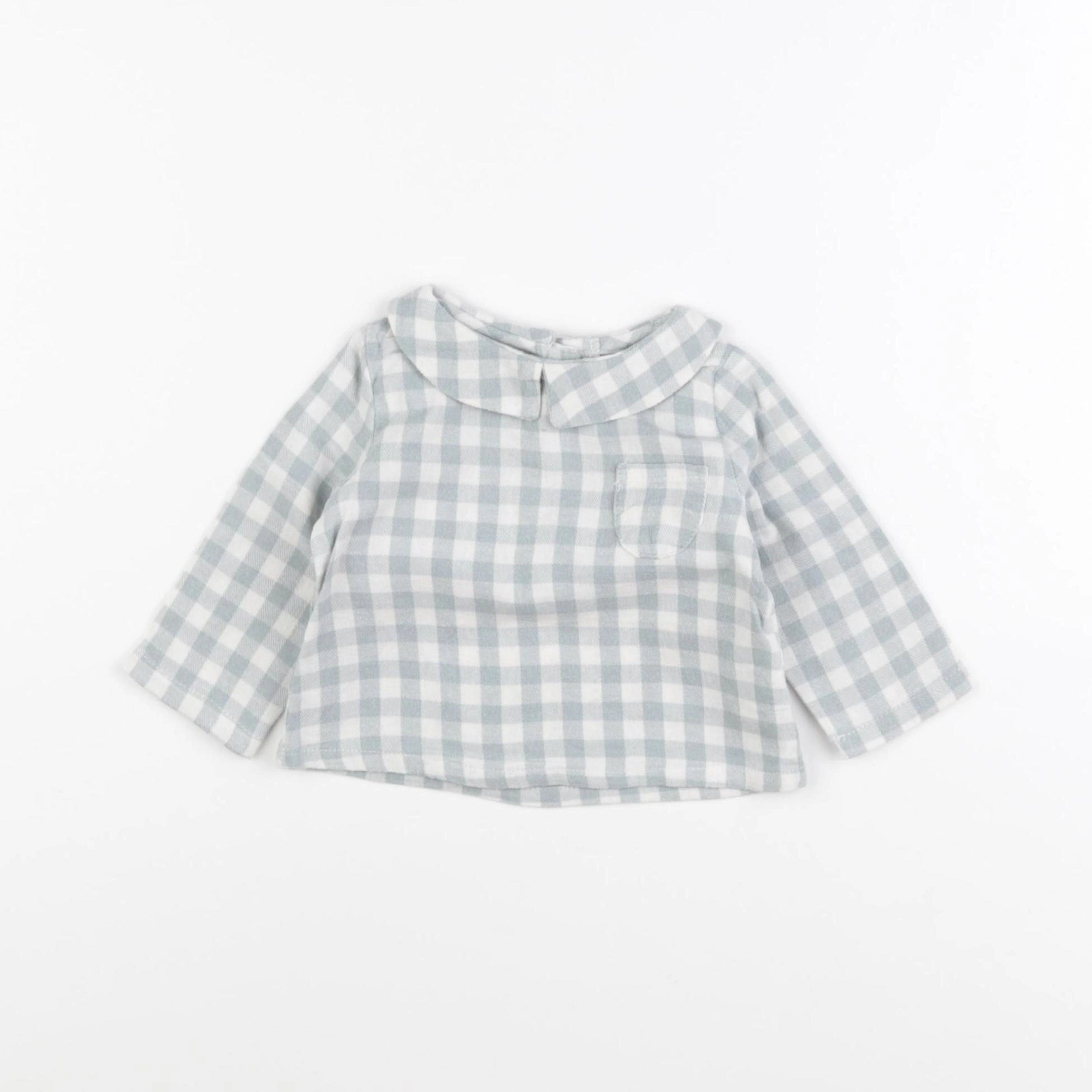 Vertbaudet - blouse bleu - 3 mois