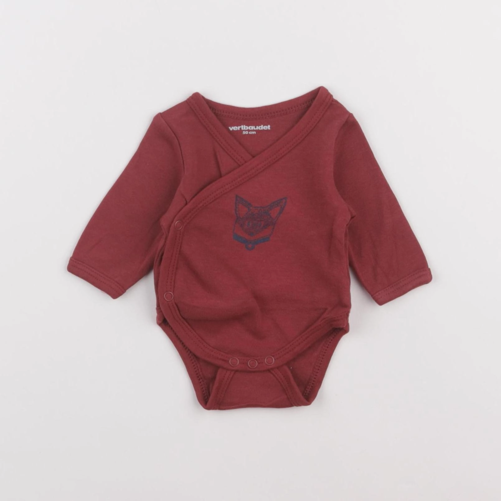 Vertbaudet - body rouge - 0 mois