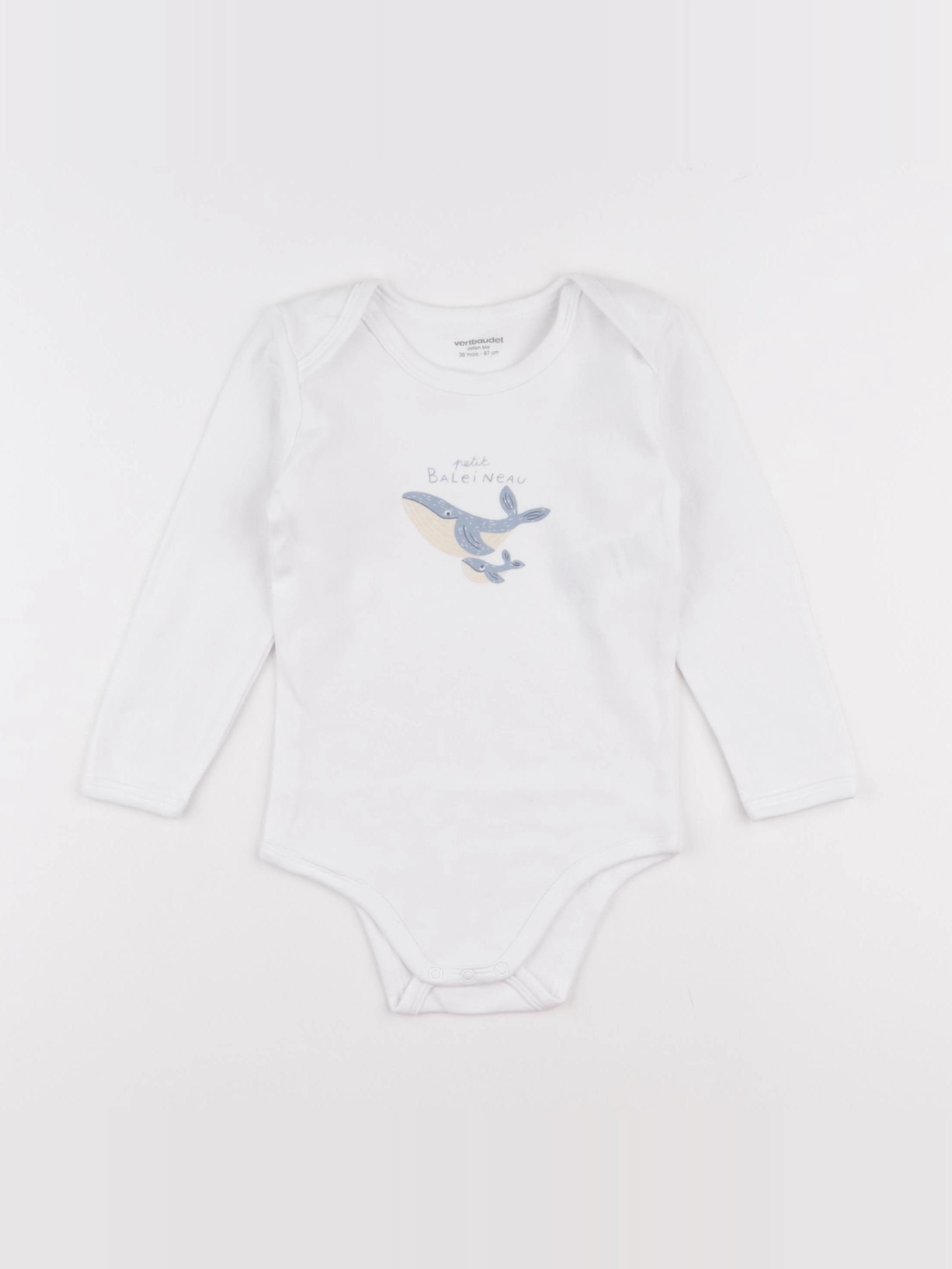Vertbaudet - body blanc - 36 mois