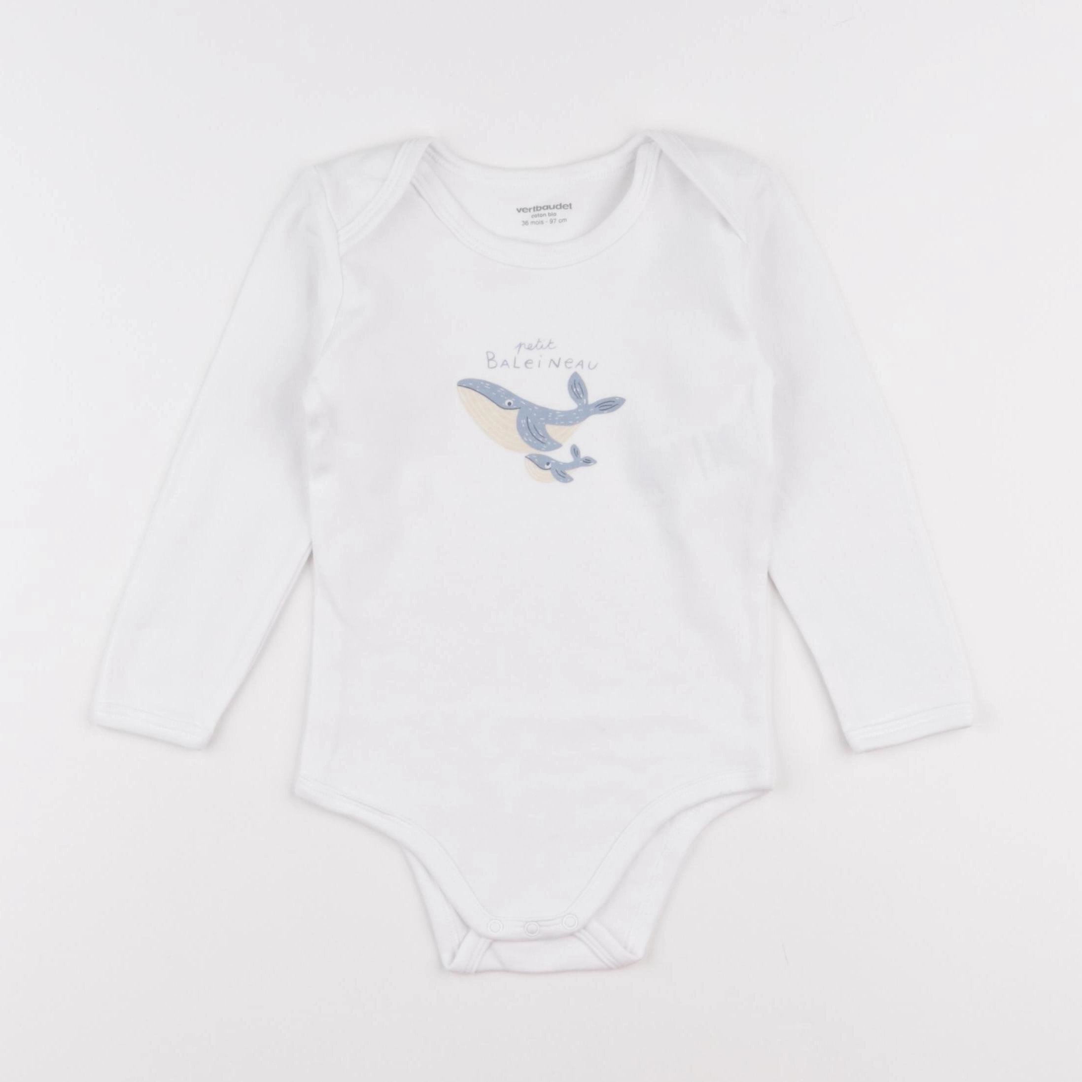 Vertbaudet - body blanc - 36 mois