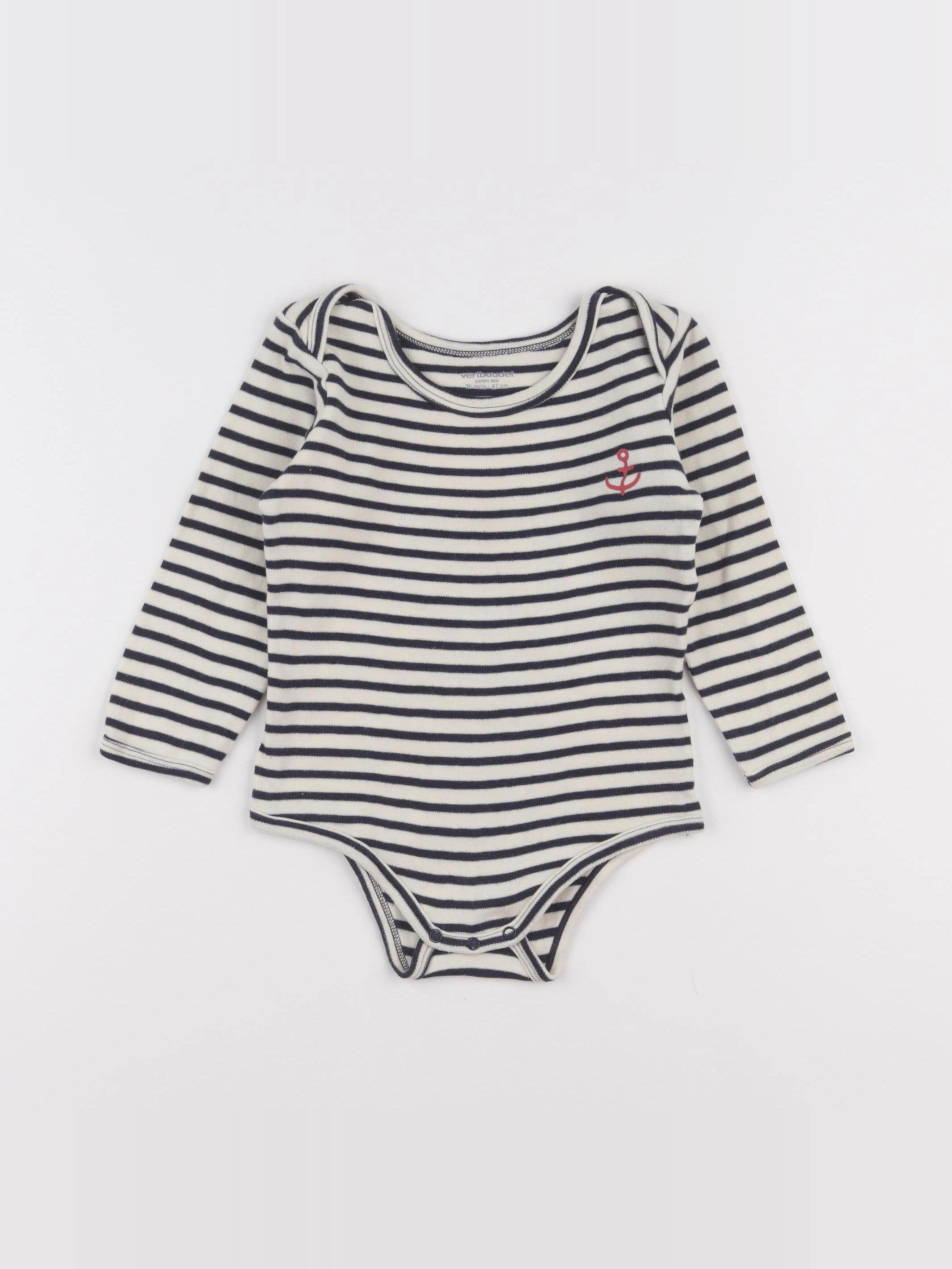Vertbaudet - body beige, bleu - 36 mois